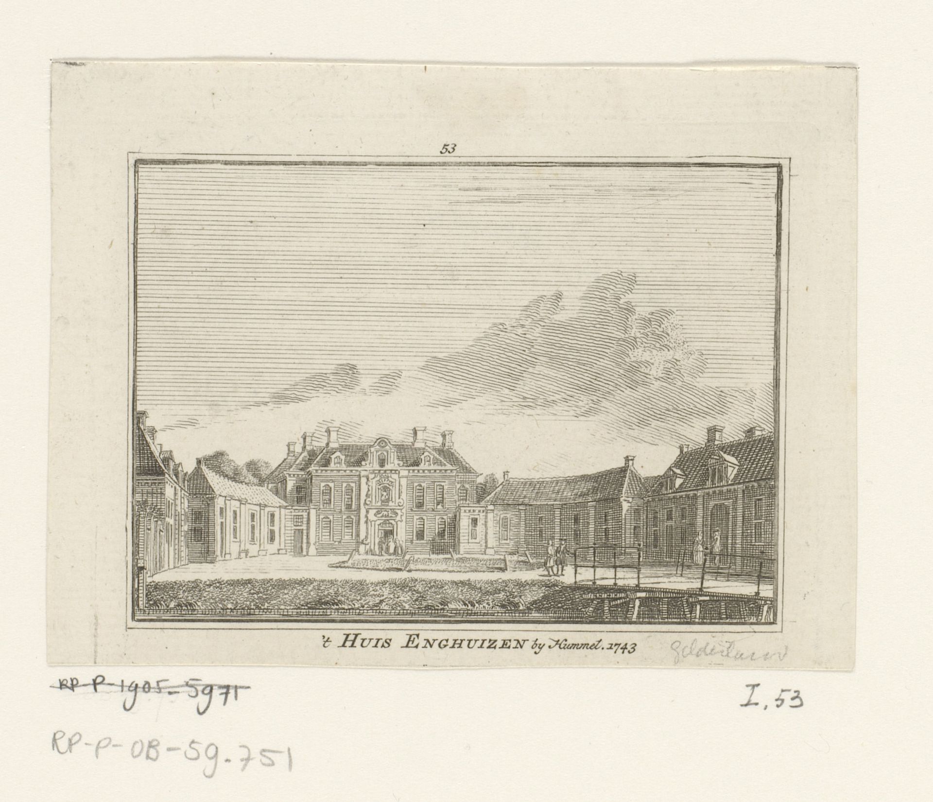 Gezicht op kasteel Enghuizen, Hummelo by Hendrik Spilman