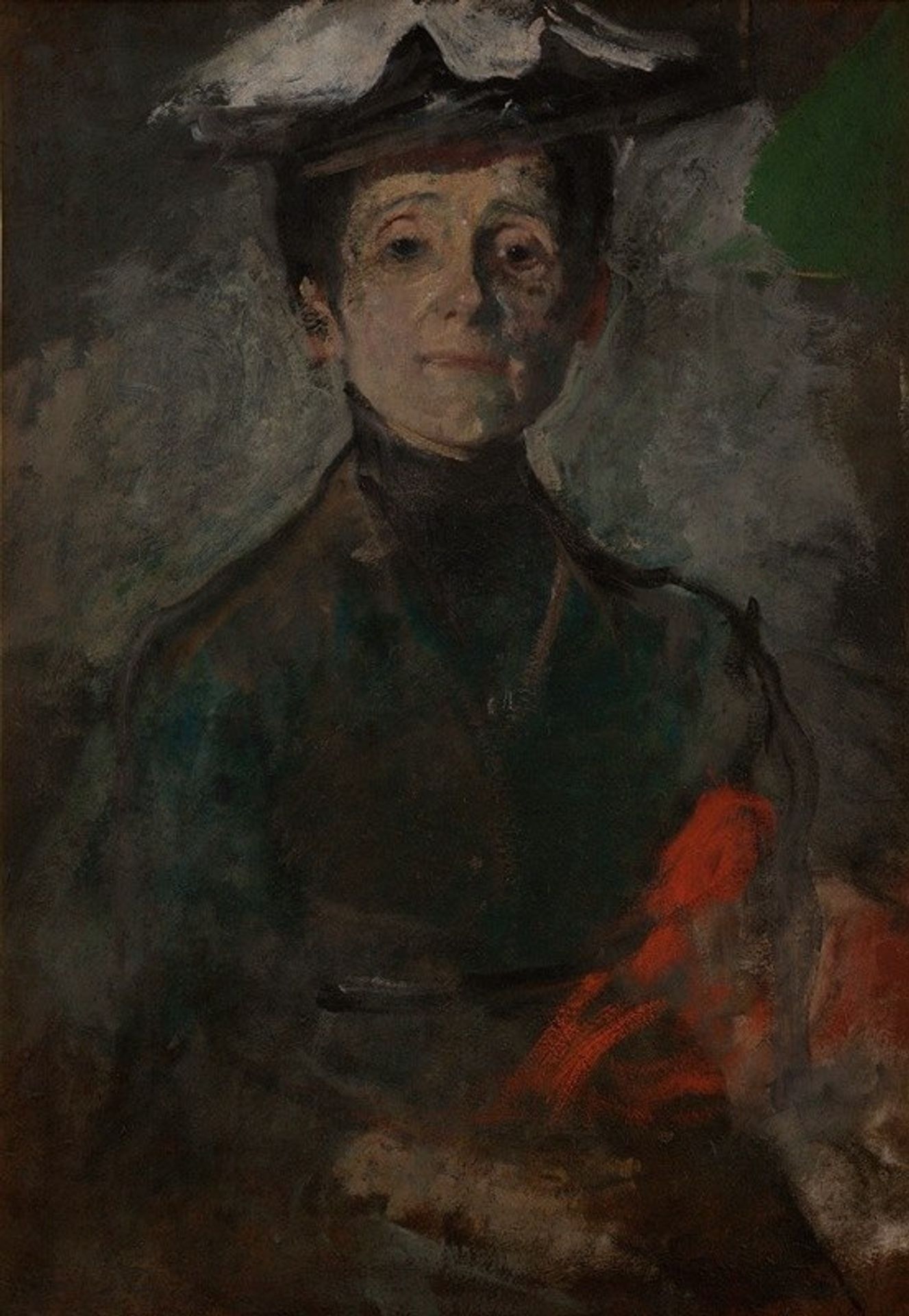 Self-Portrait with Flowers by Olga Boznanska