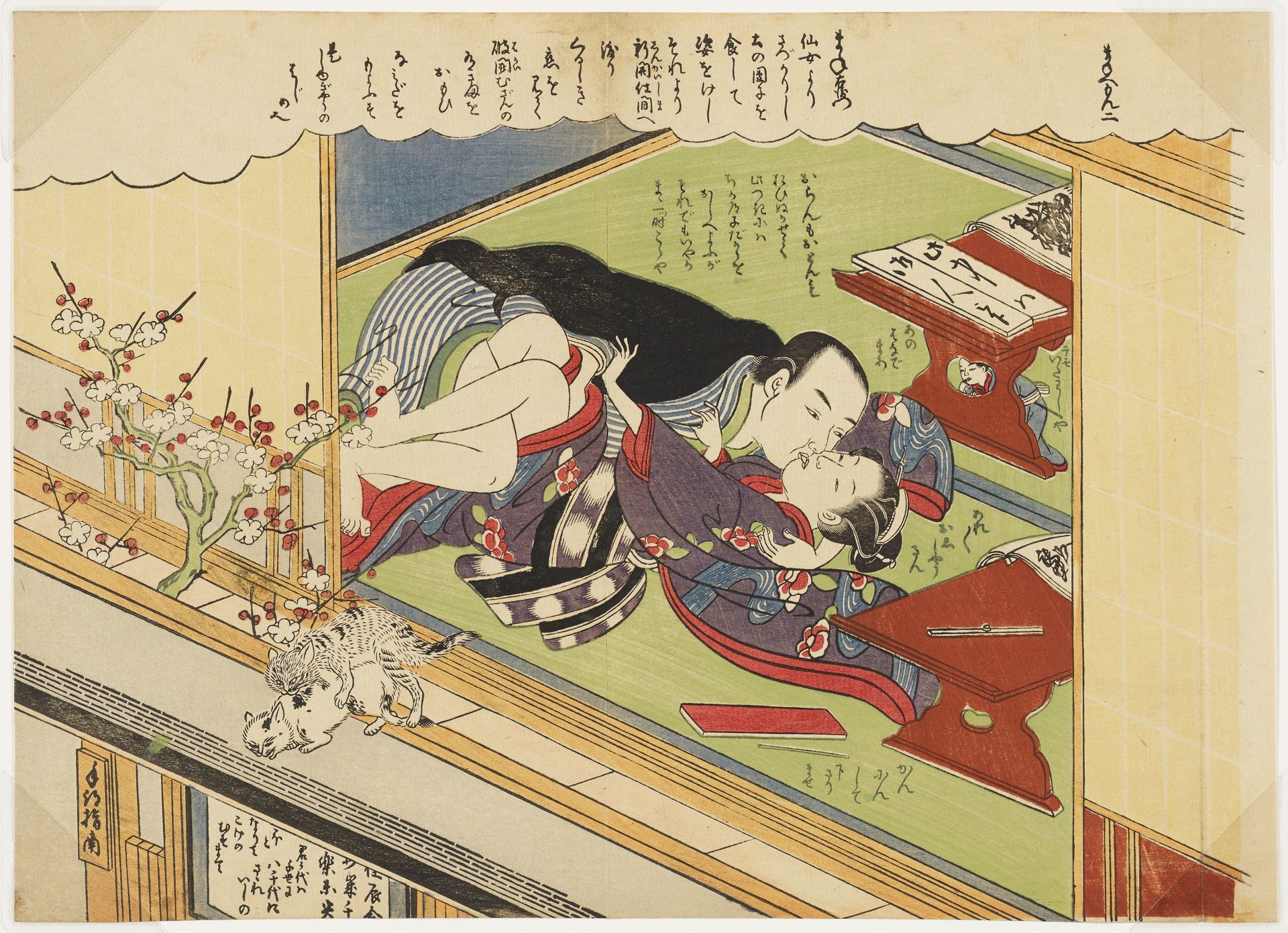 Forced Love by Suzuki Harunobu 鈴木春信