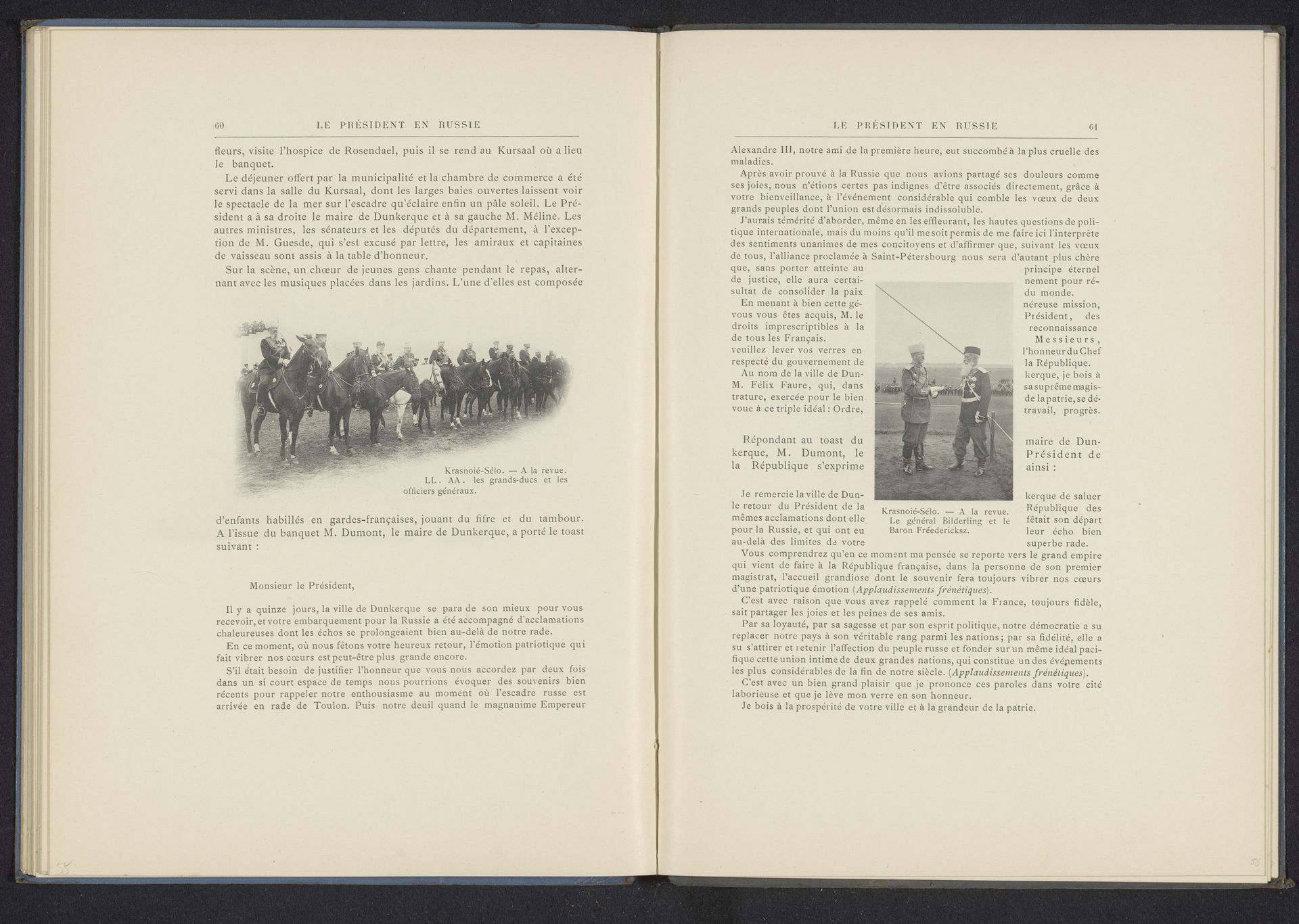 Generaal Alexandr von Bilderling en baron Adolf Freedericksz te Krasoye Selo by Anonymous
