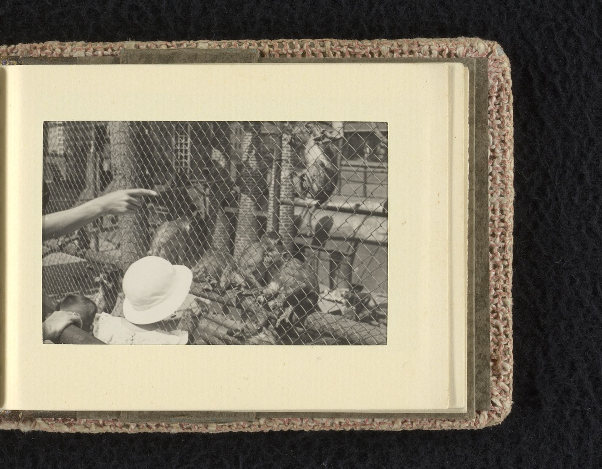 Isabel Wachenheimer voor het apenverblijf in de dierentuin, juni-augustus 1933, Hamburg by familie Wachenheimer