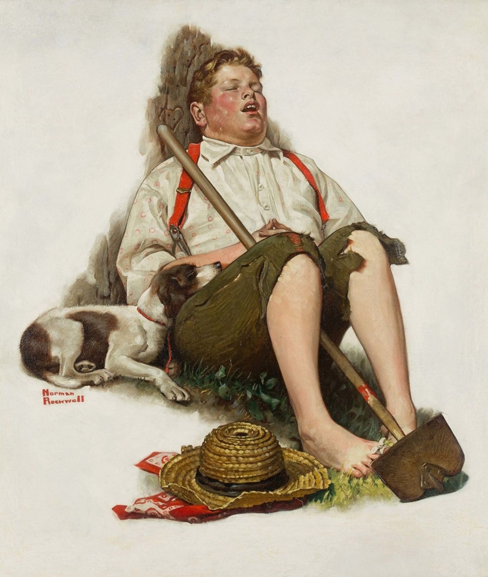 Lazybones by Norman Rockwell