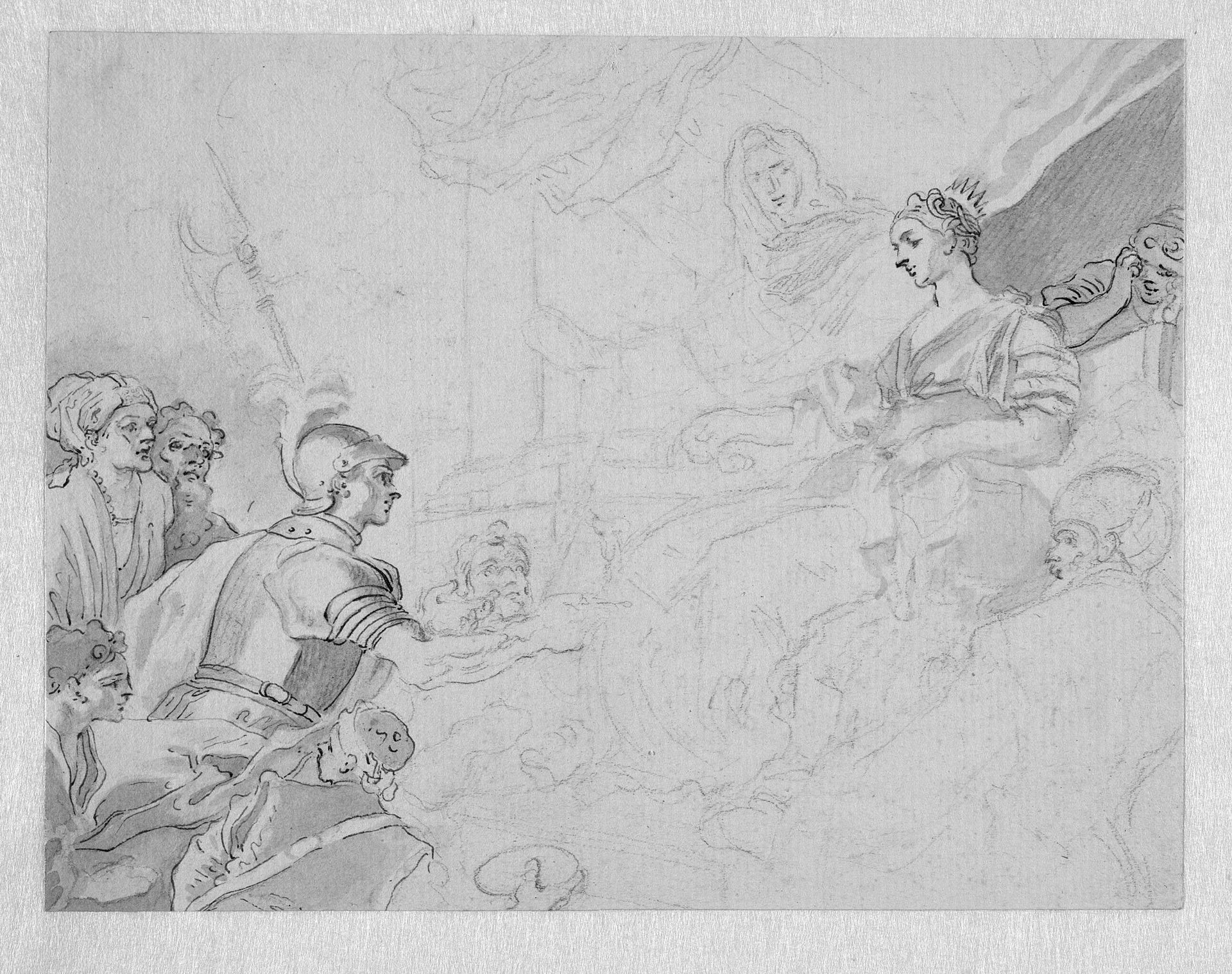 Sophonisba receiving the poison from masinissa's messenger by Anonymous