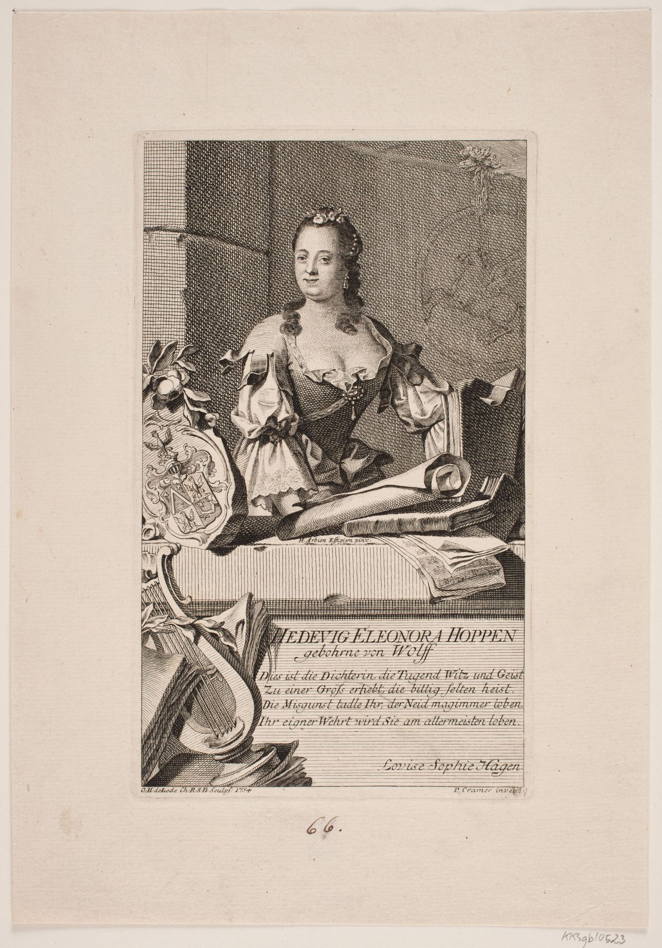 Hedvig Eleonora Hoppe by Odvardt Helmoldt de Lode