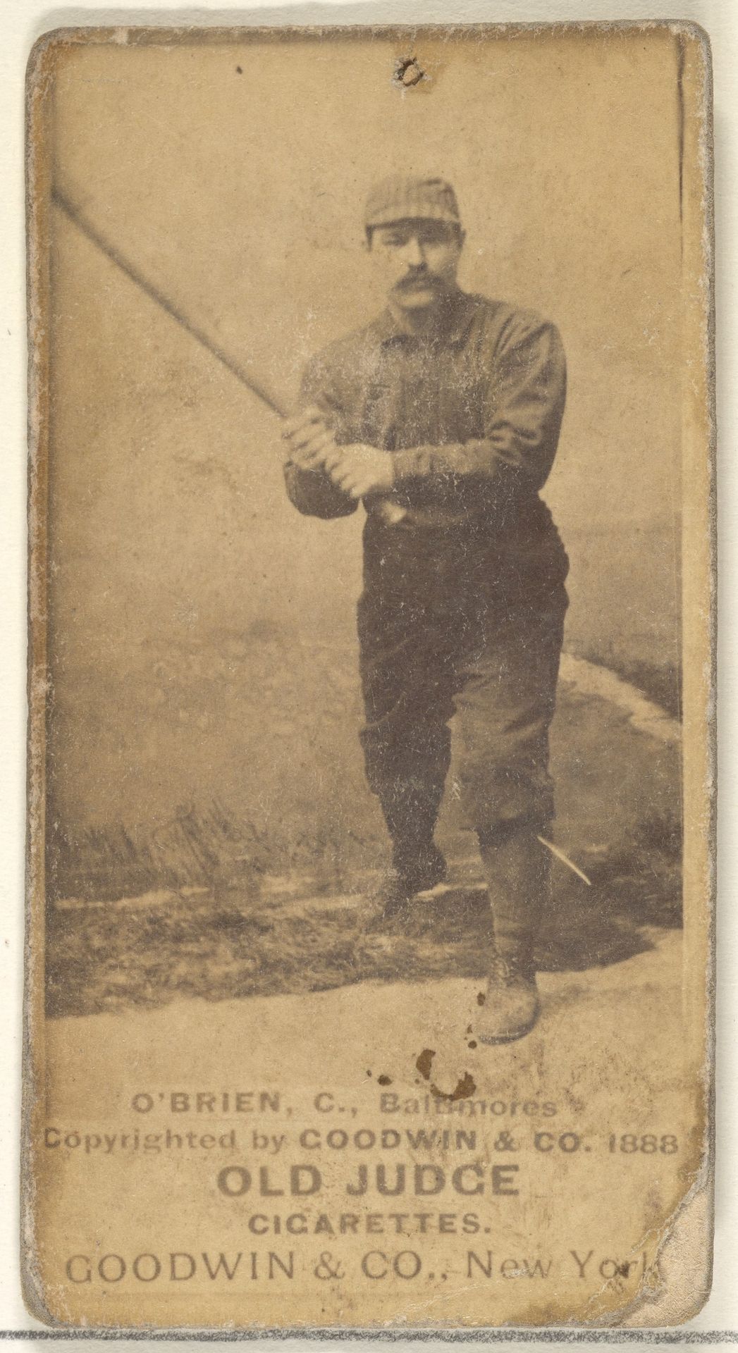 O'Brien, Catcher, Baltimore Orioles, from the Old Judge series (N172) for Old Judge Cigarettes by Goodwin & Company
