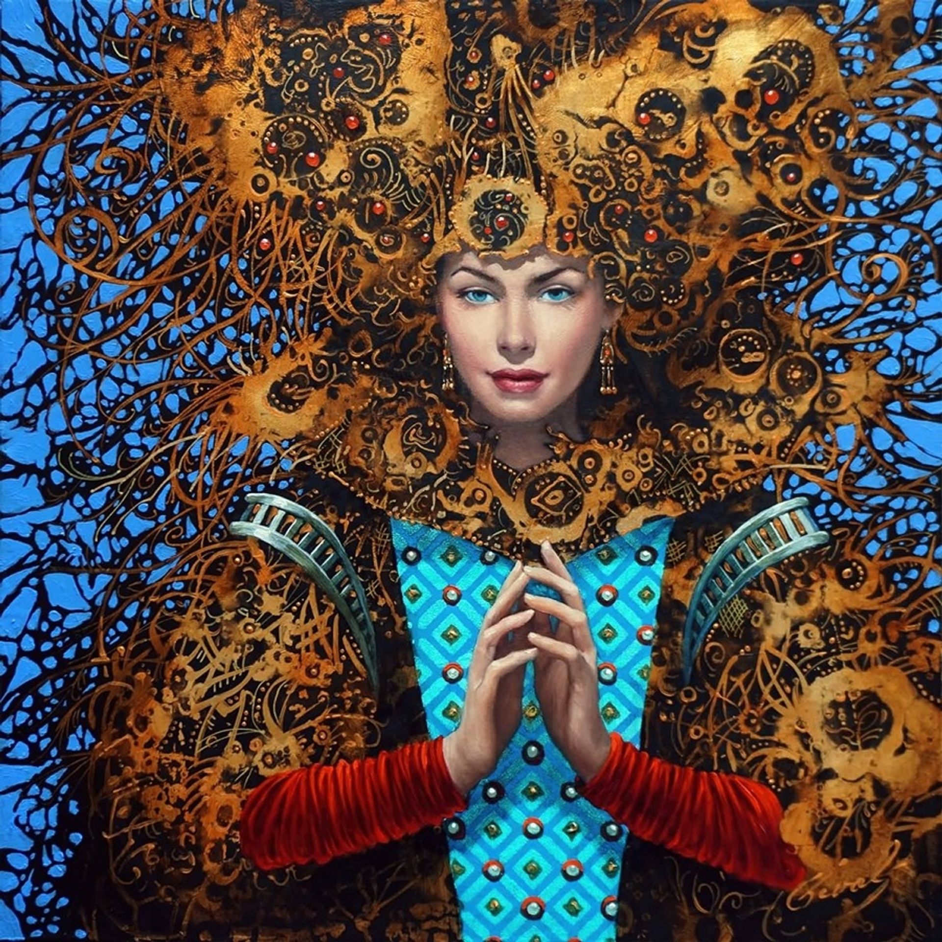 Lady Of Gold Rush by Michael Cheval