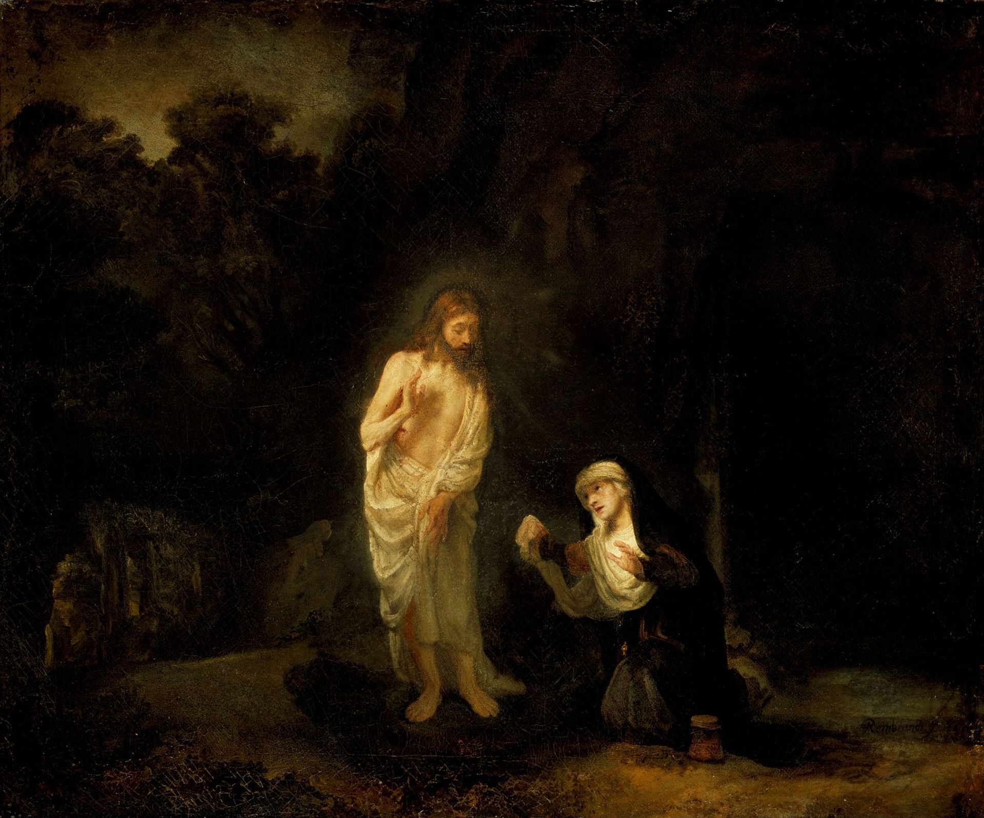Christ Appearing to Mary Magdalene, ‘Noli me tangere’ by Rembrandt van Rijn