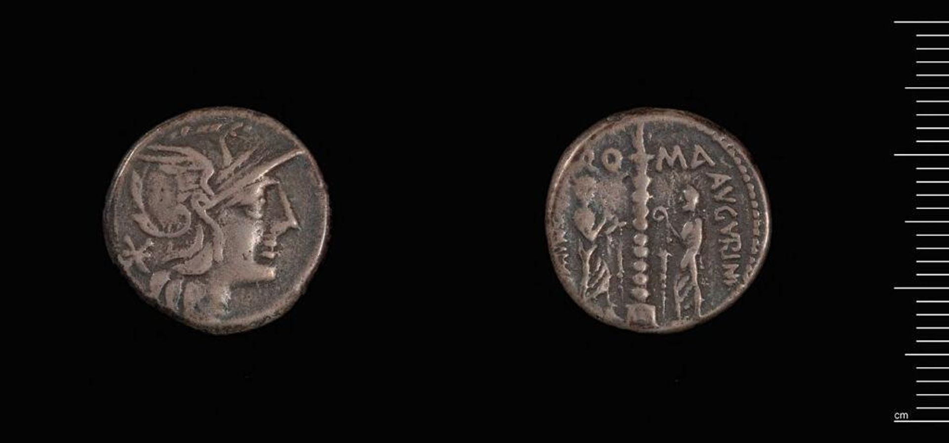 Denarius of Ti. Minucius C.f. Augurinus, Rome by Moneyer: Ti. Minucius C.f. Augurinus
