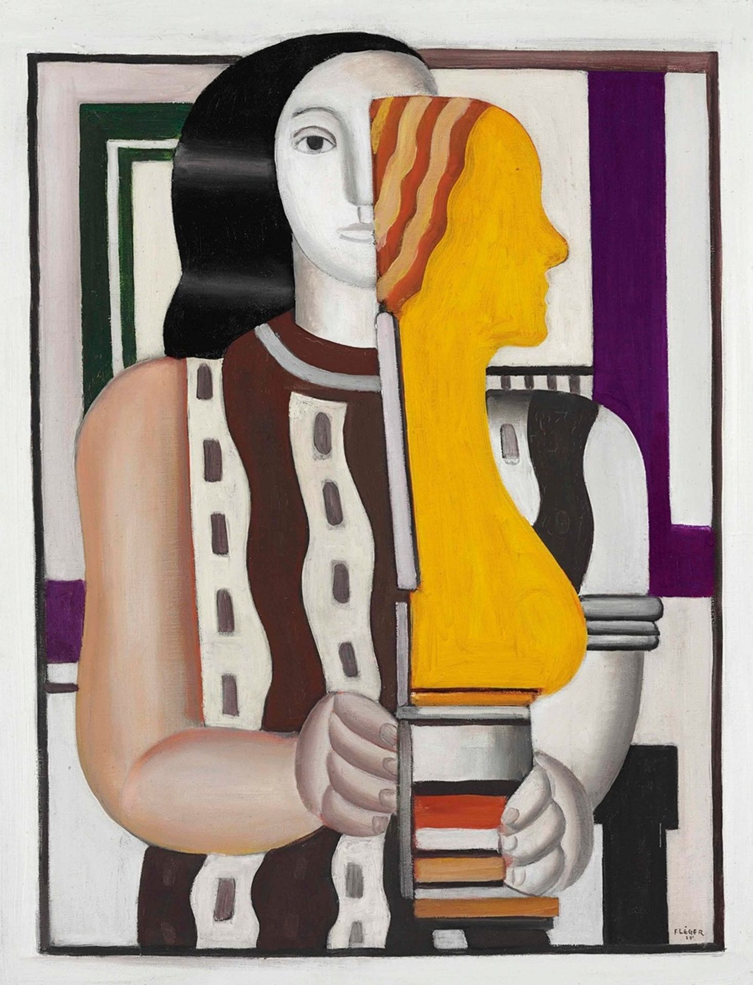 Femme portant une statuette by Fernand Léger
