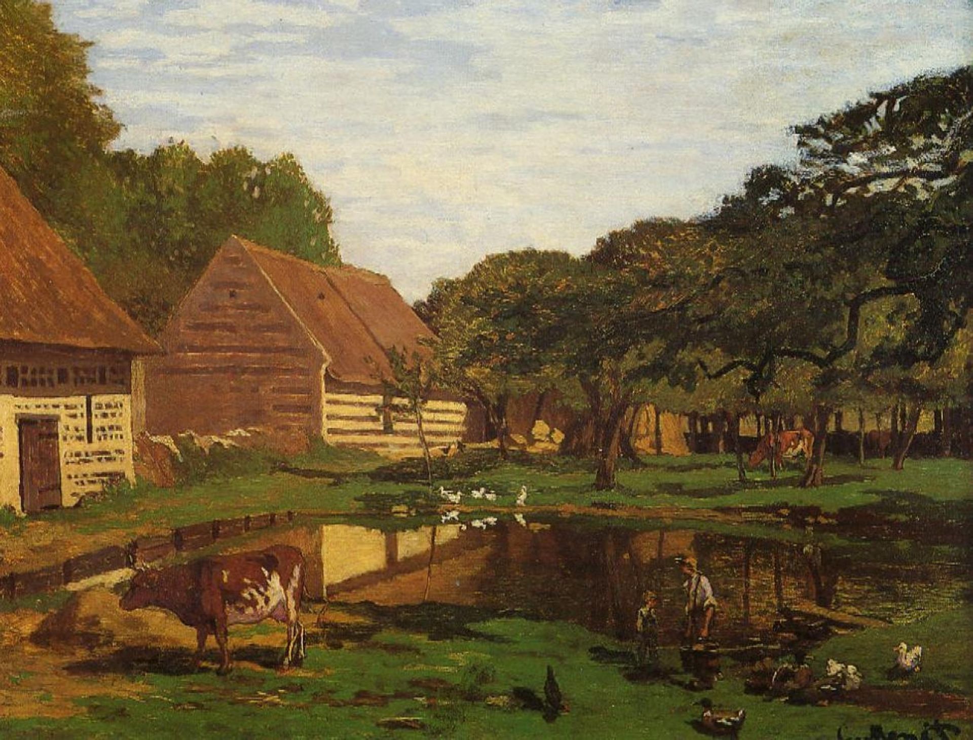 A Farmyard in Normandy by Claude Monet