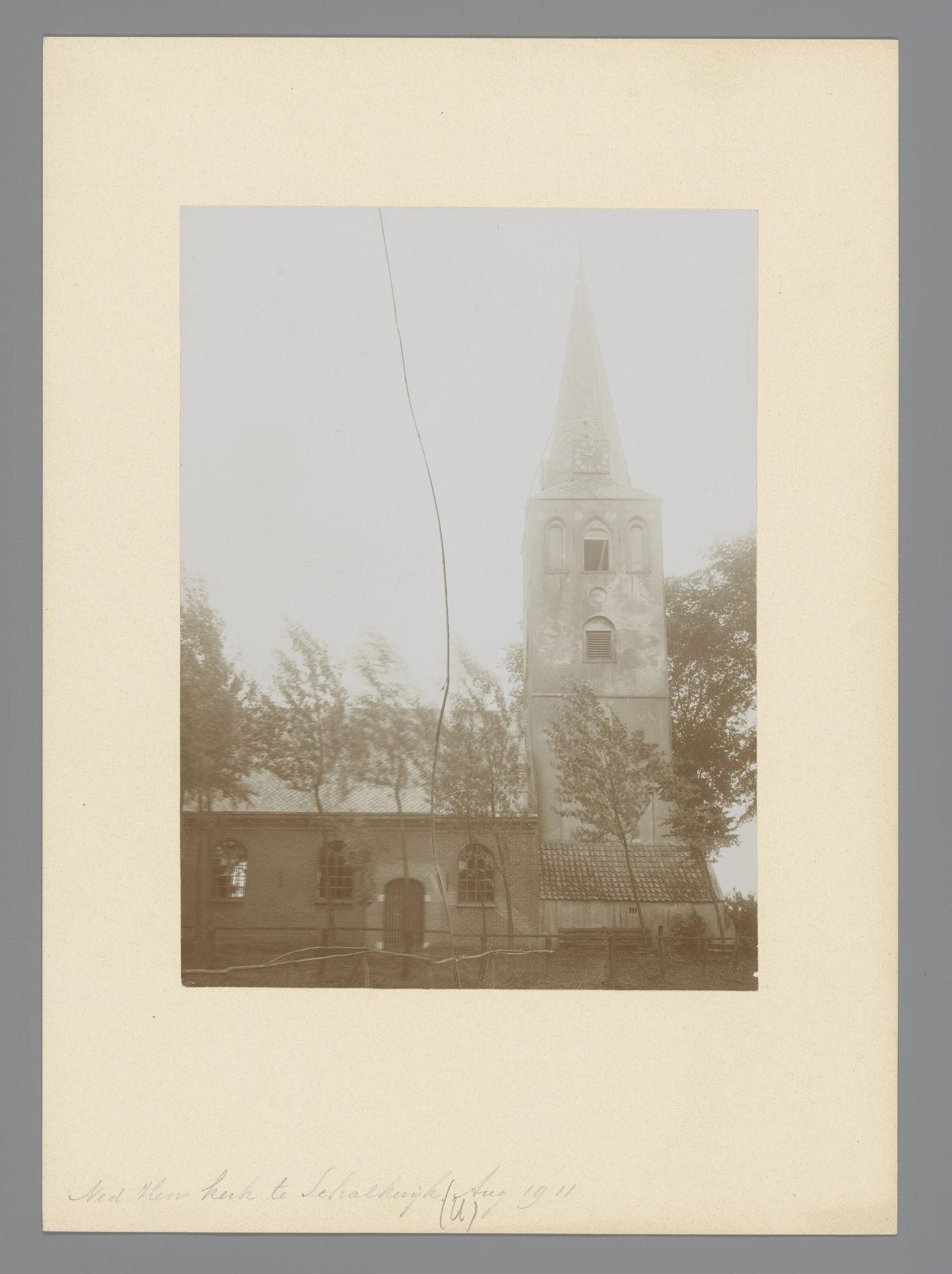 Gezicht op de Hervormde Kerk te Schalkwijk by anoniem (Monumentenzorg)