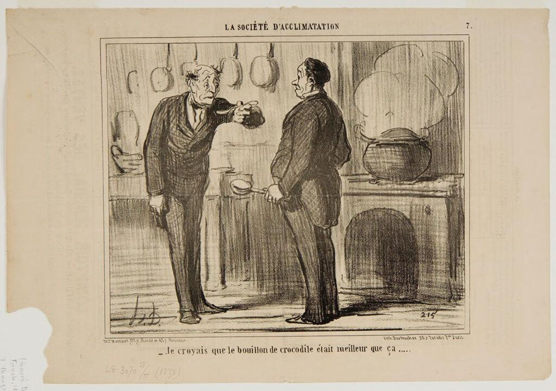"I would think crocodille broth would be better than that..." by Honoré Daumier