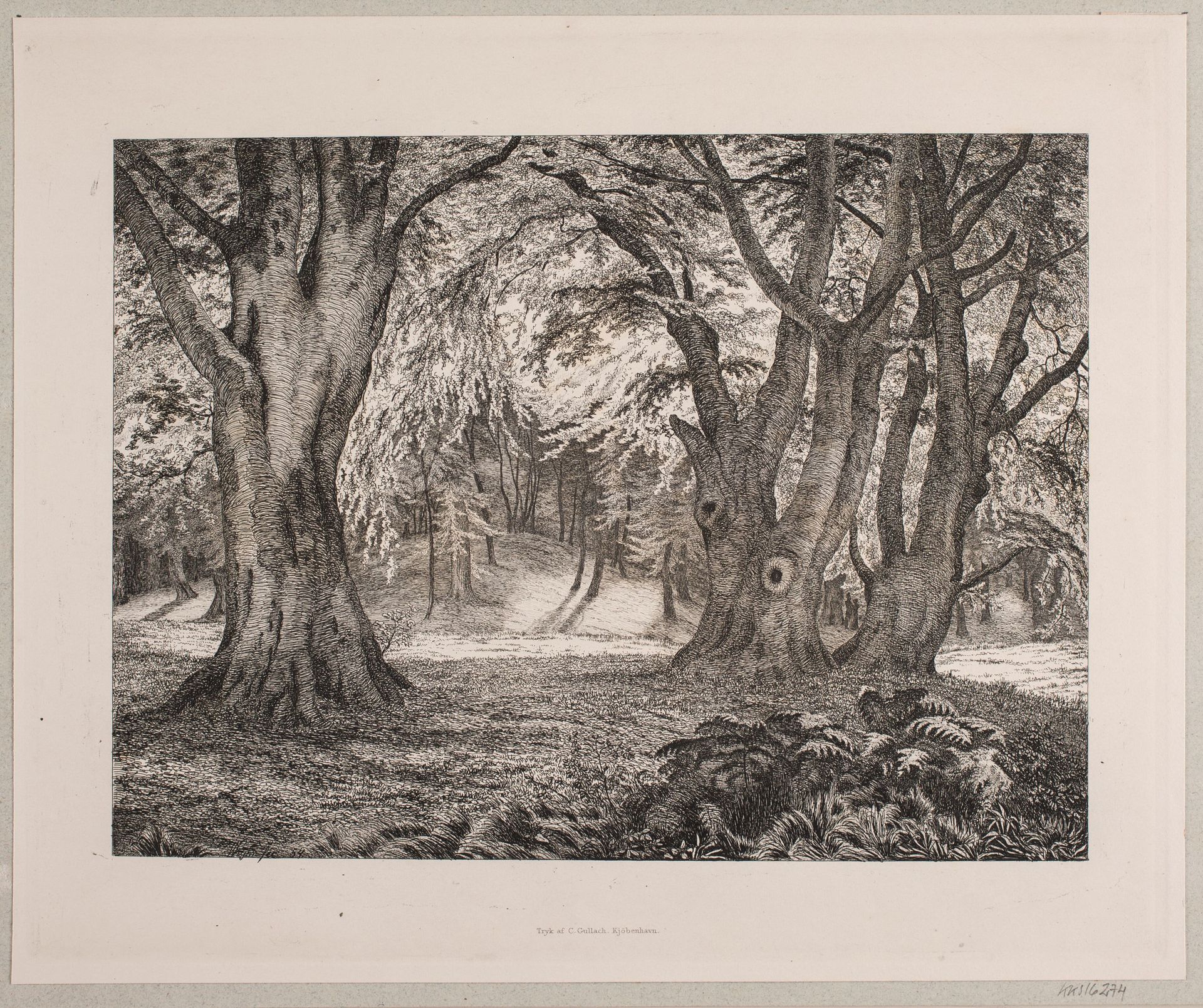 Det indre af en skov by Vilhelm Kyhn