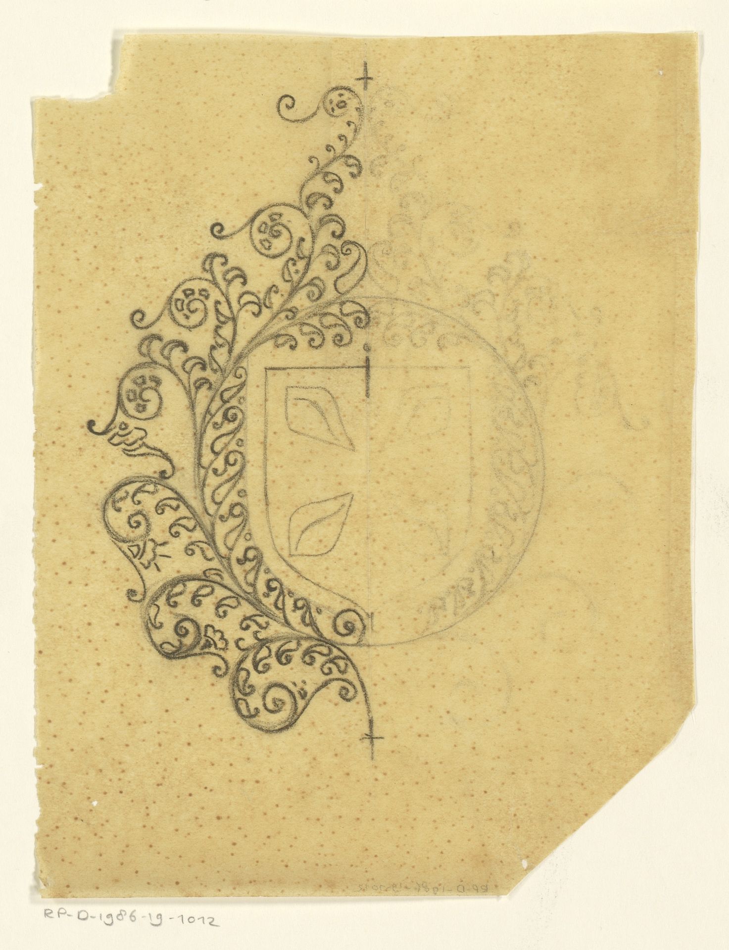 Wapen van Hilversum met bloemornamenten by Reinier Willem Petrus de (1874-1952) Vries