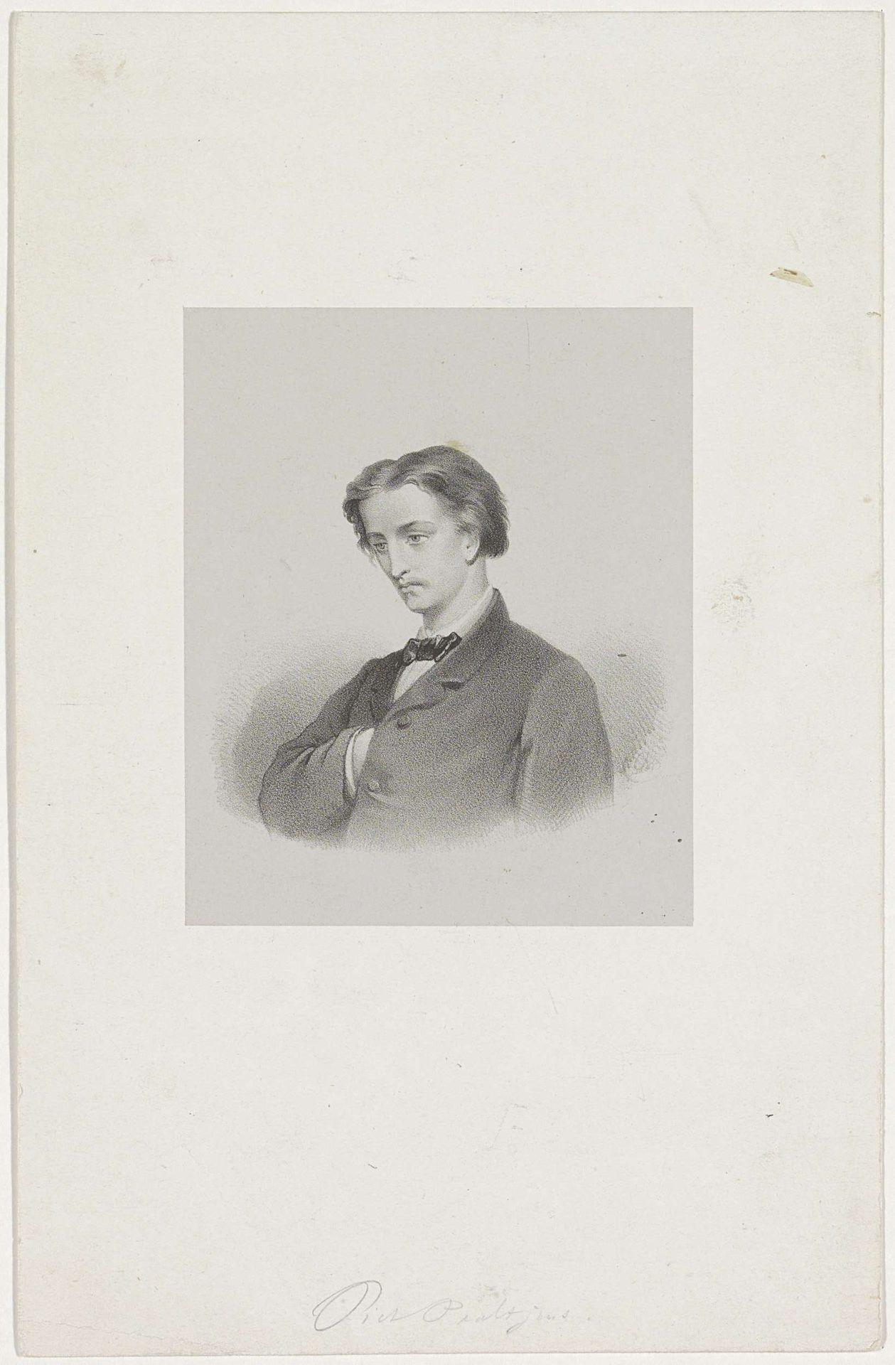 Portret van François Haverschmidt, bekend als Piet Paaltjens by Wilhelmus Cornelis Chimaer van Oudendorp