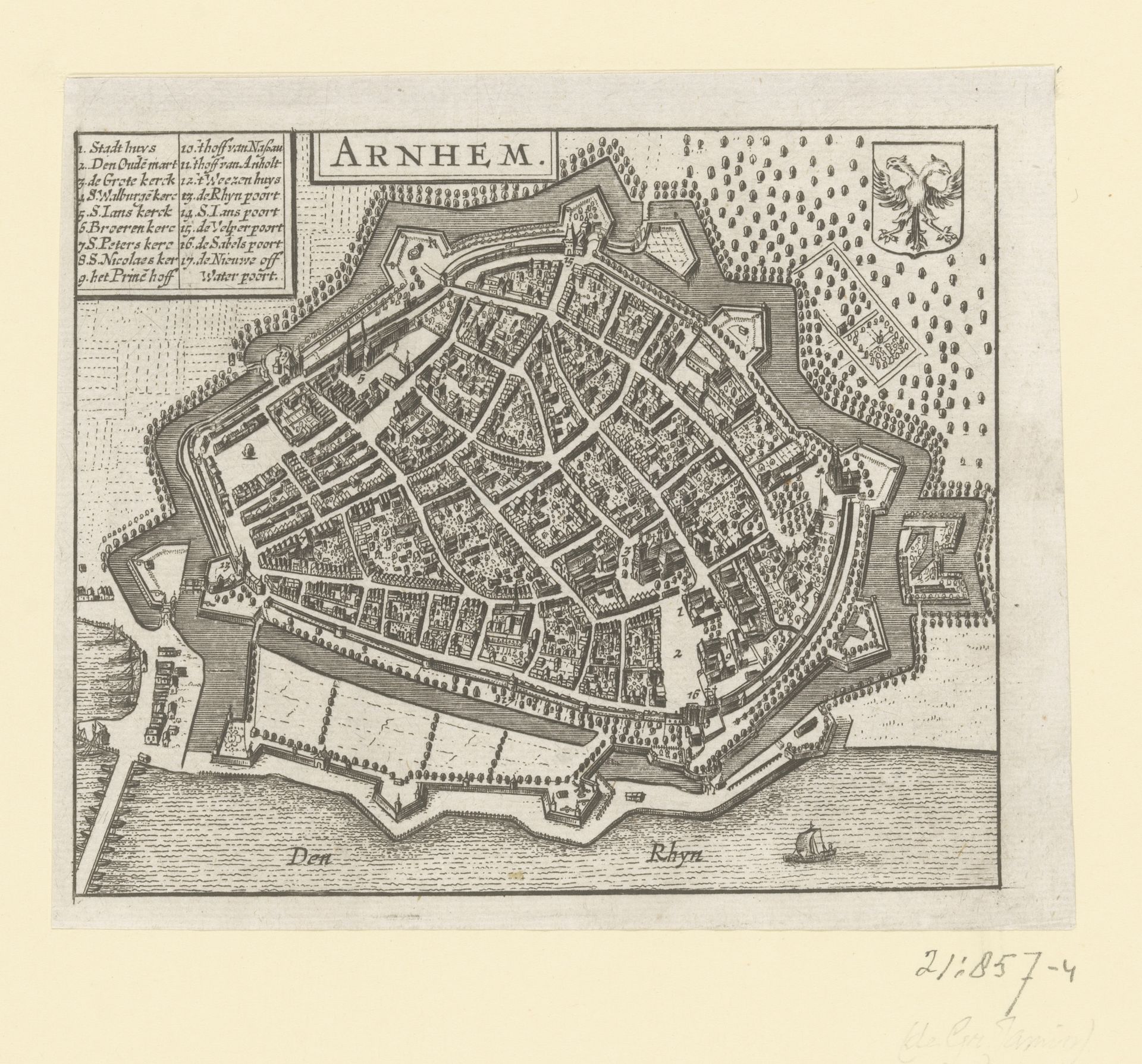 Plattegrond van Arnhem by Anonymous