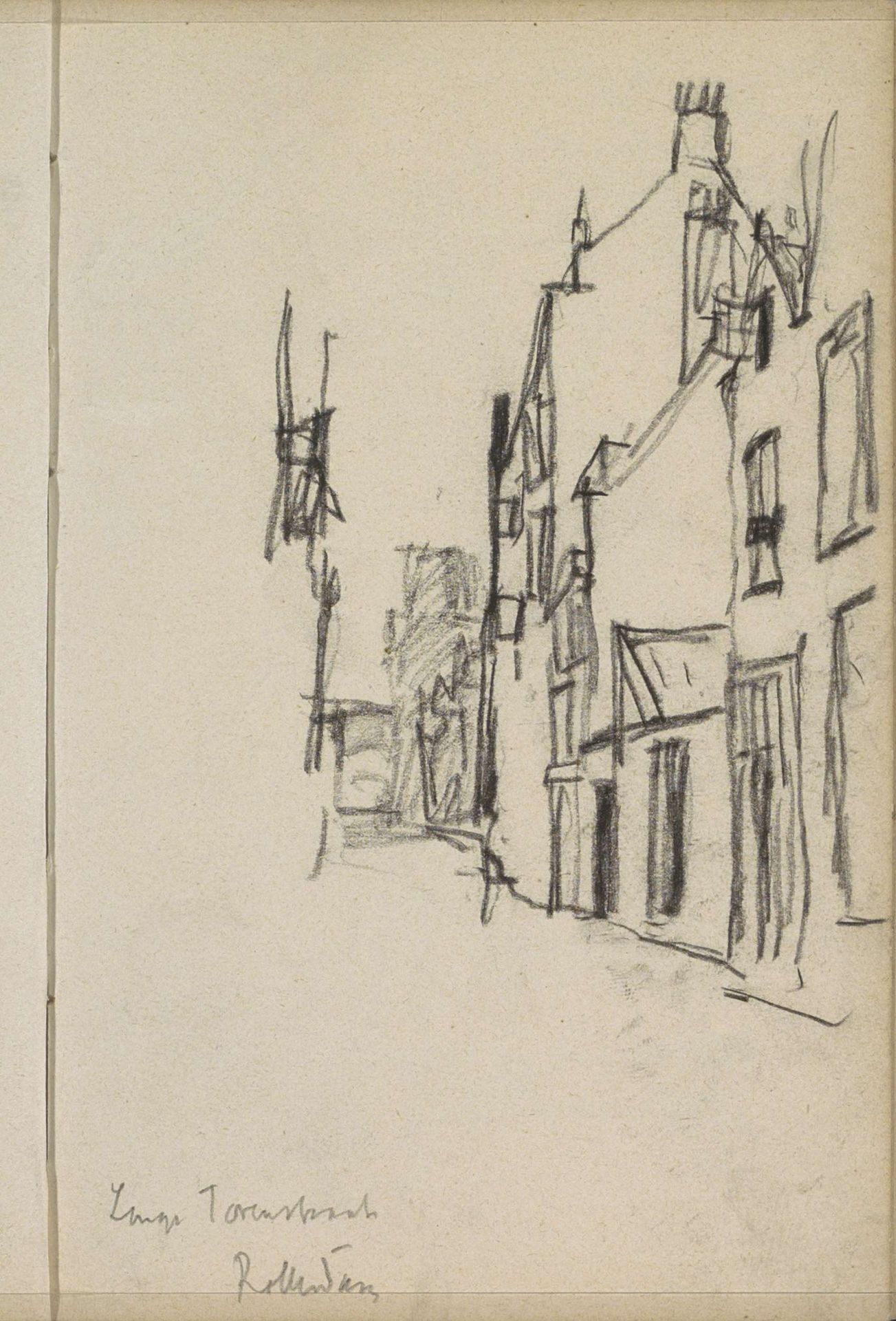 Gezicht op de Lange Torenstraat te Rotterdam by George Hendrik Breitner