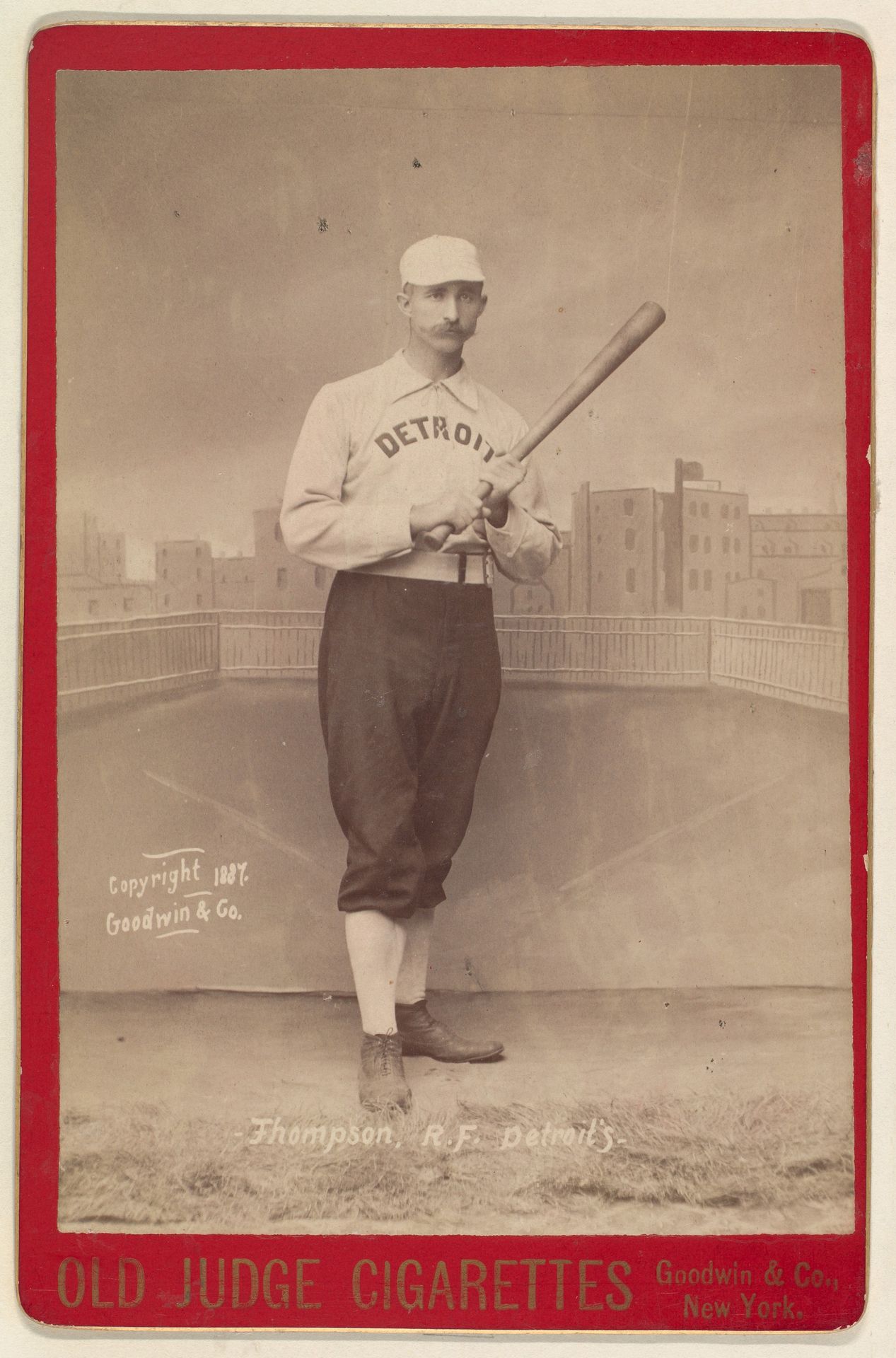 Thompson, Right Field, Detroit, from the series Old Judge Cigarettes by Goodwin & Company