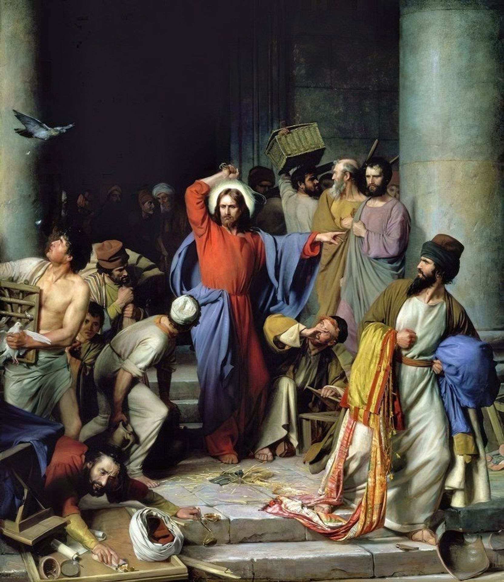 Casting out the Money Changers by Carl Bloch