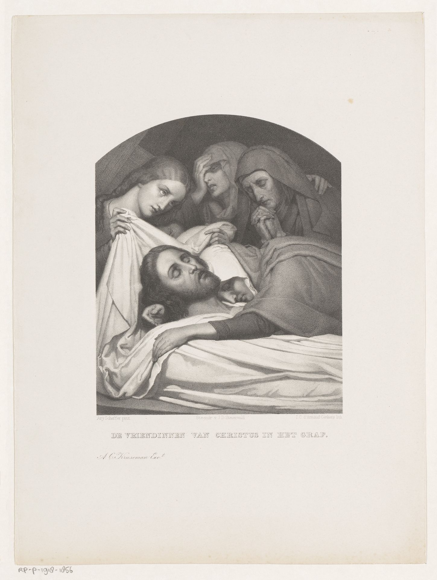 Vrouwen bij het graf van Christus by Johannes Christiaan d' Arnaud Gerkens