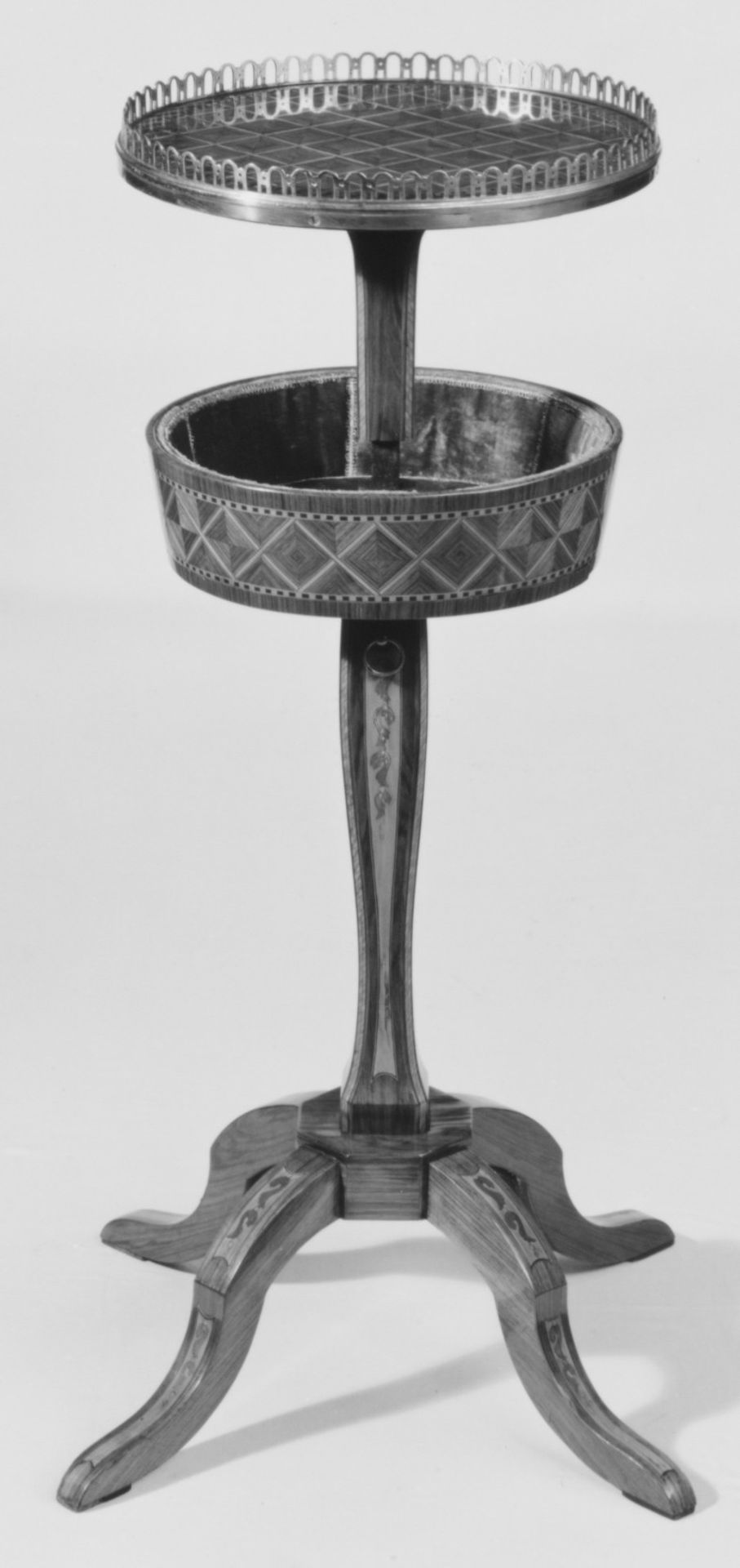 Candlestick and workbox (table à ouvrage en guéridon) by Martin Carlin
