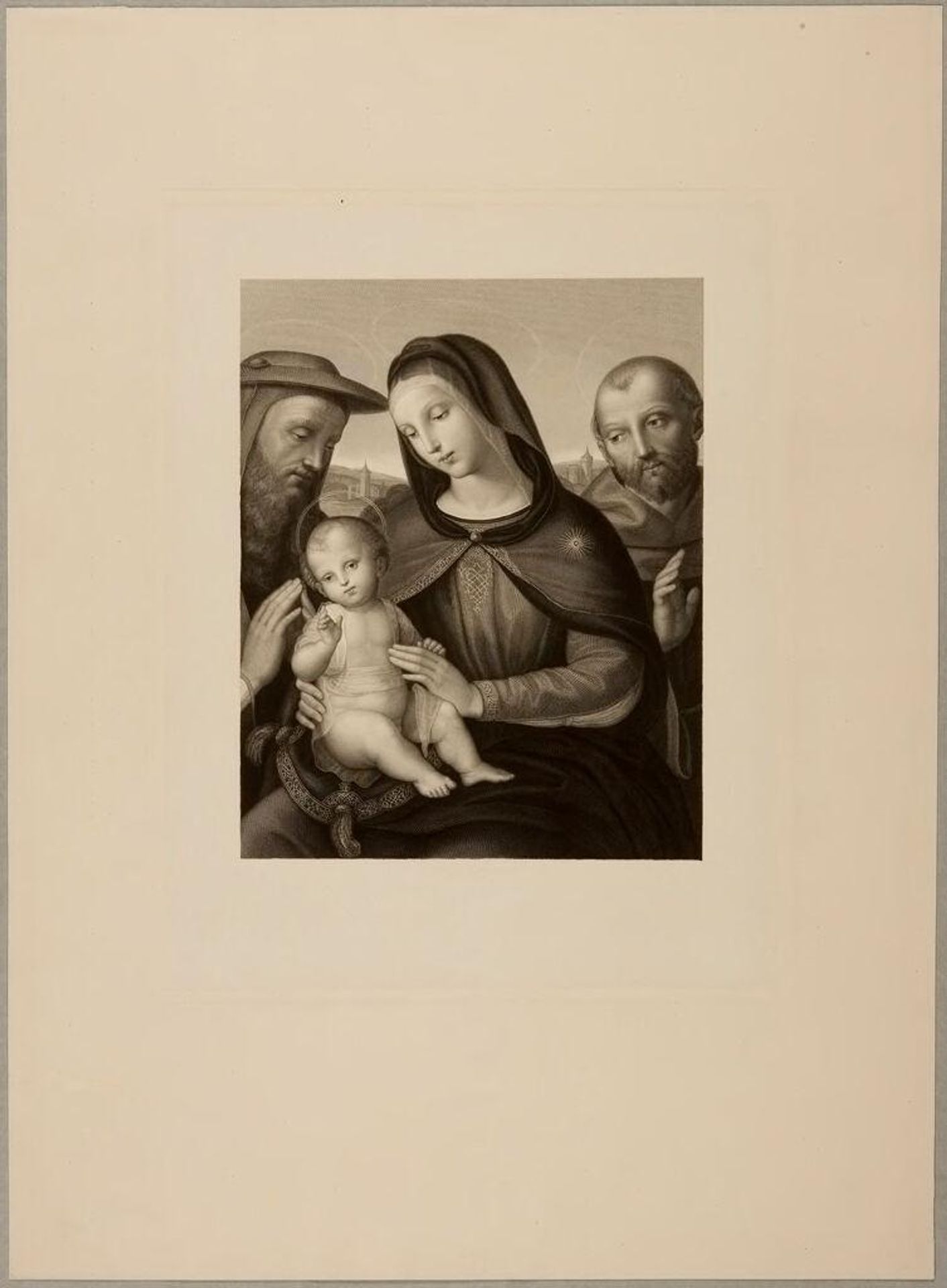 Madonna with S. Jerome and S. Francis by August Hoffmann