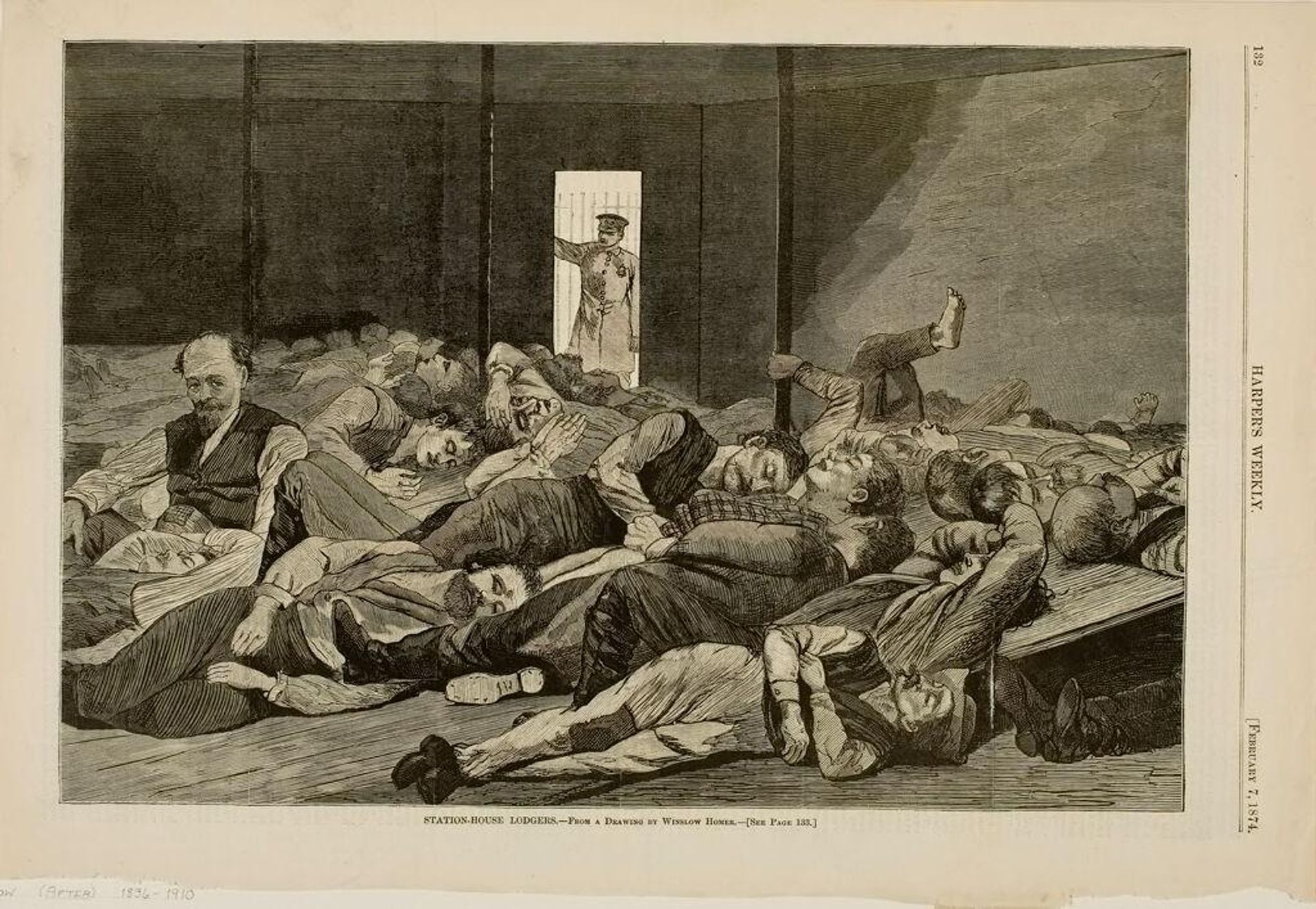 Station-house lodgers by Designed by Winslow Homer
