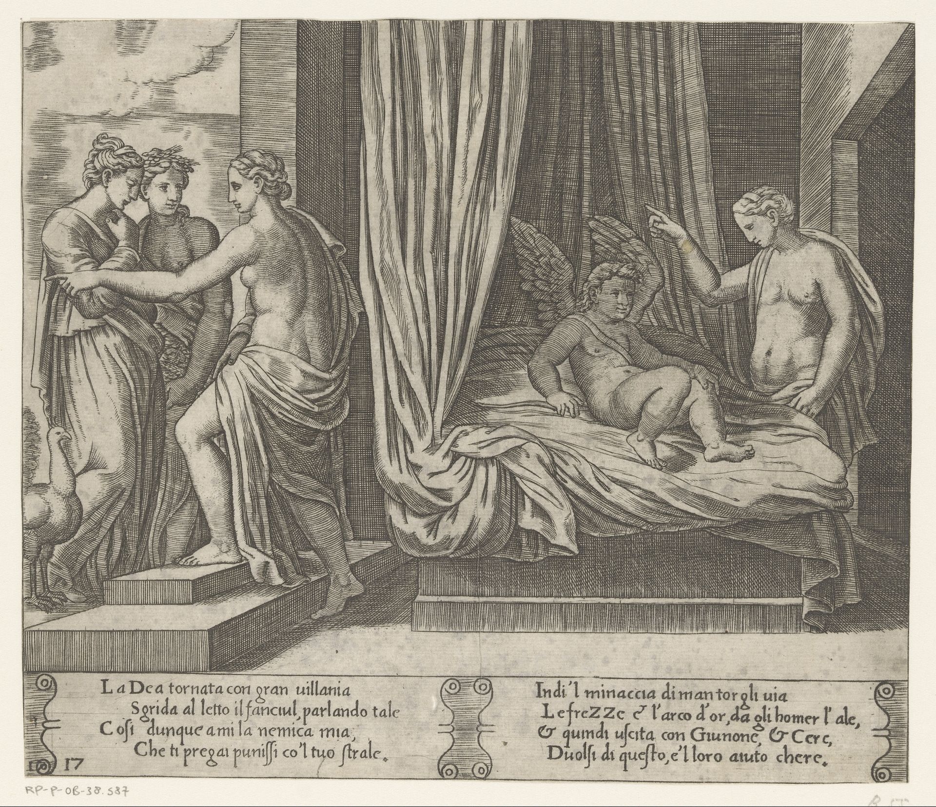 Venus straft Amor by Meester van de Dobbelsteen
