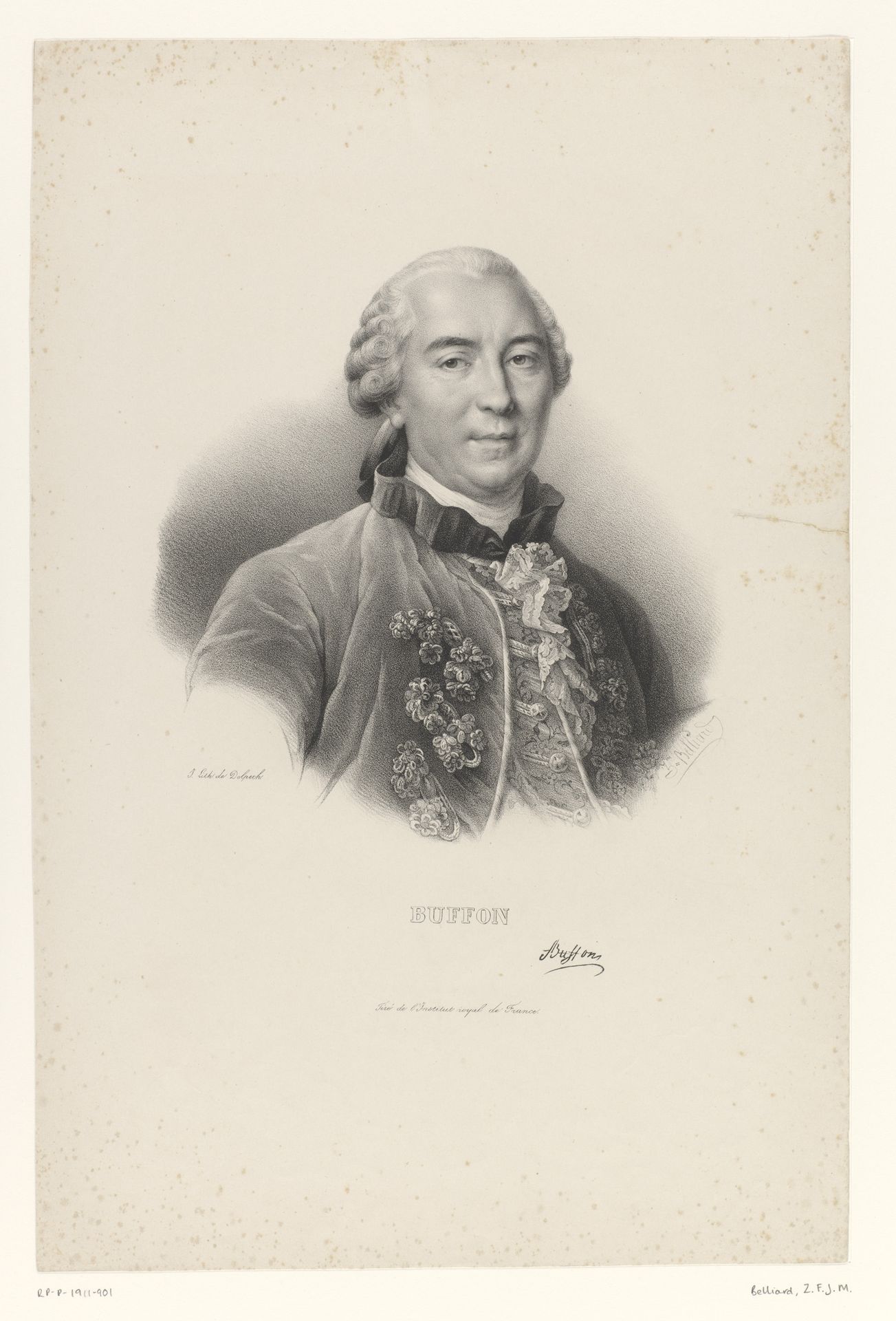 Portret van de natuuronderzoeker Georges-Louis Leclerc de Buffon by Zéphirin Belliard