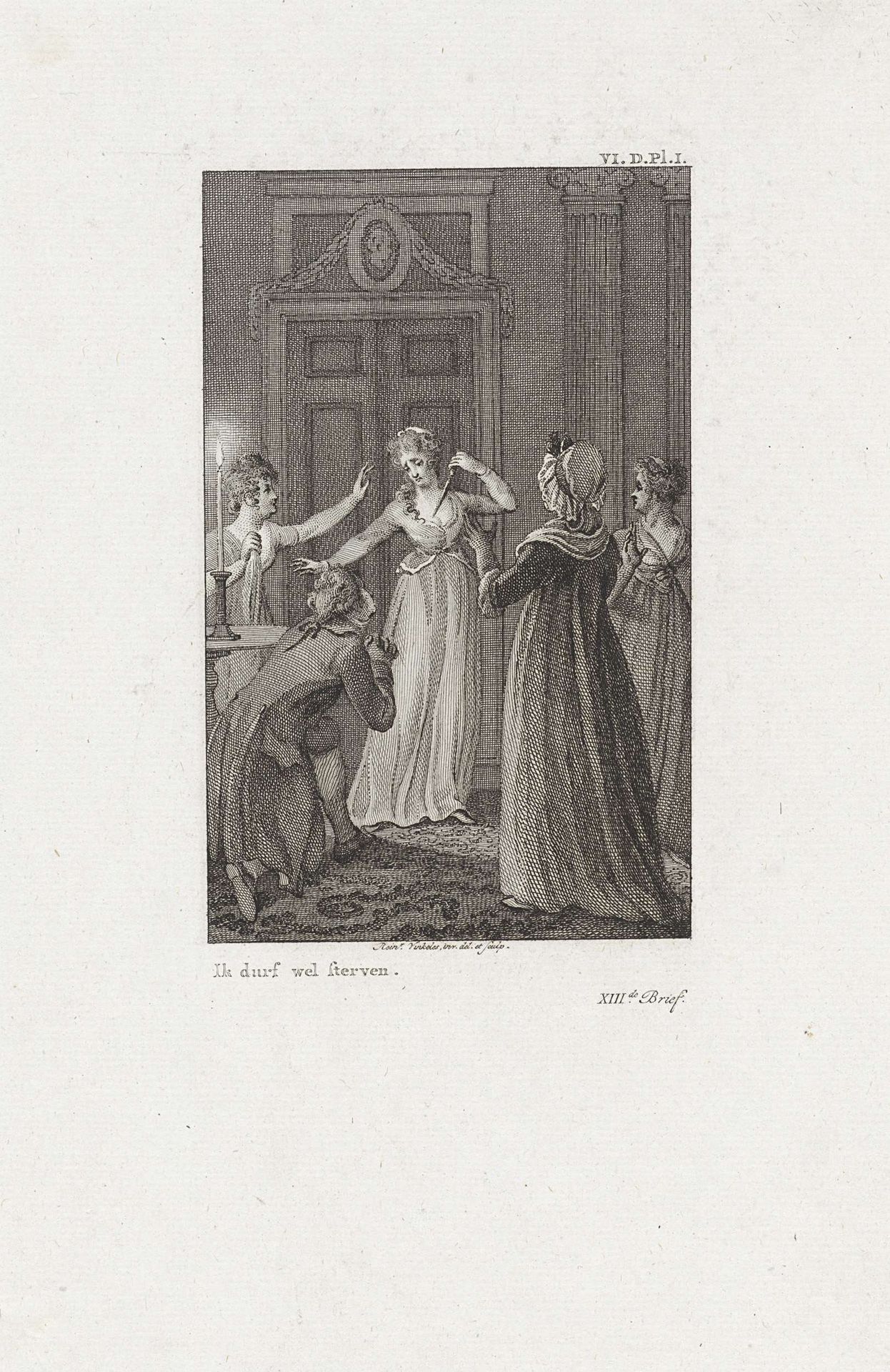 Jonge vrouw staat op het punt om zelfmoord te plegen by Reinier Vinkeles