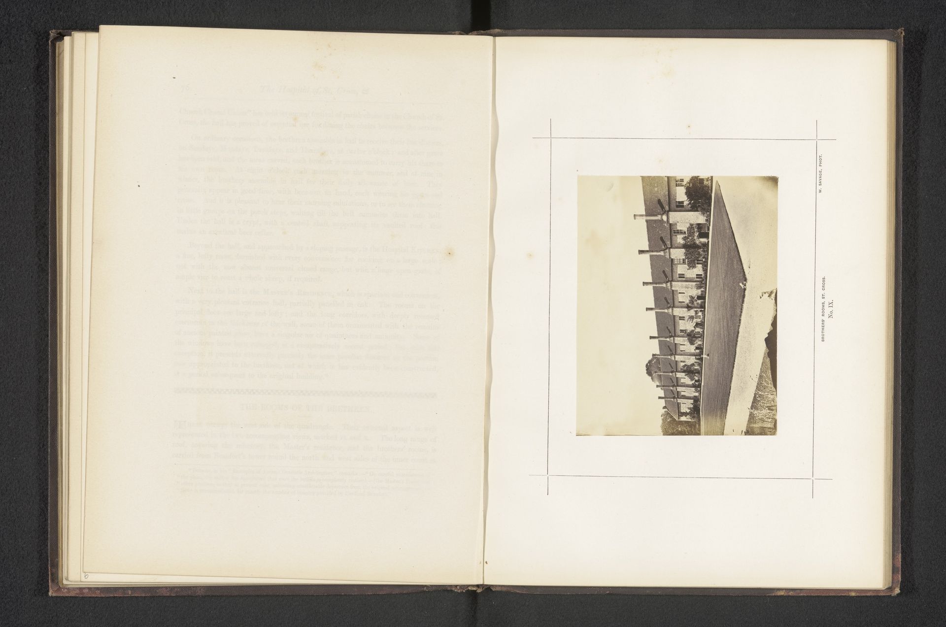 Gezicht op het slaapvertrek van St. Cross Church te Winchester by William Savage