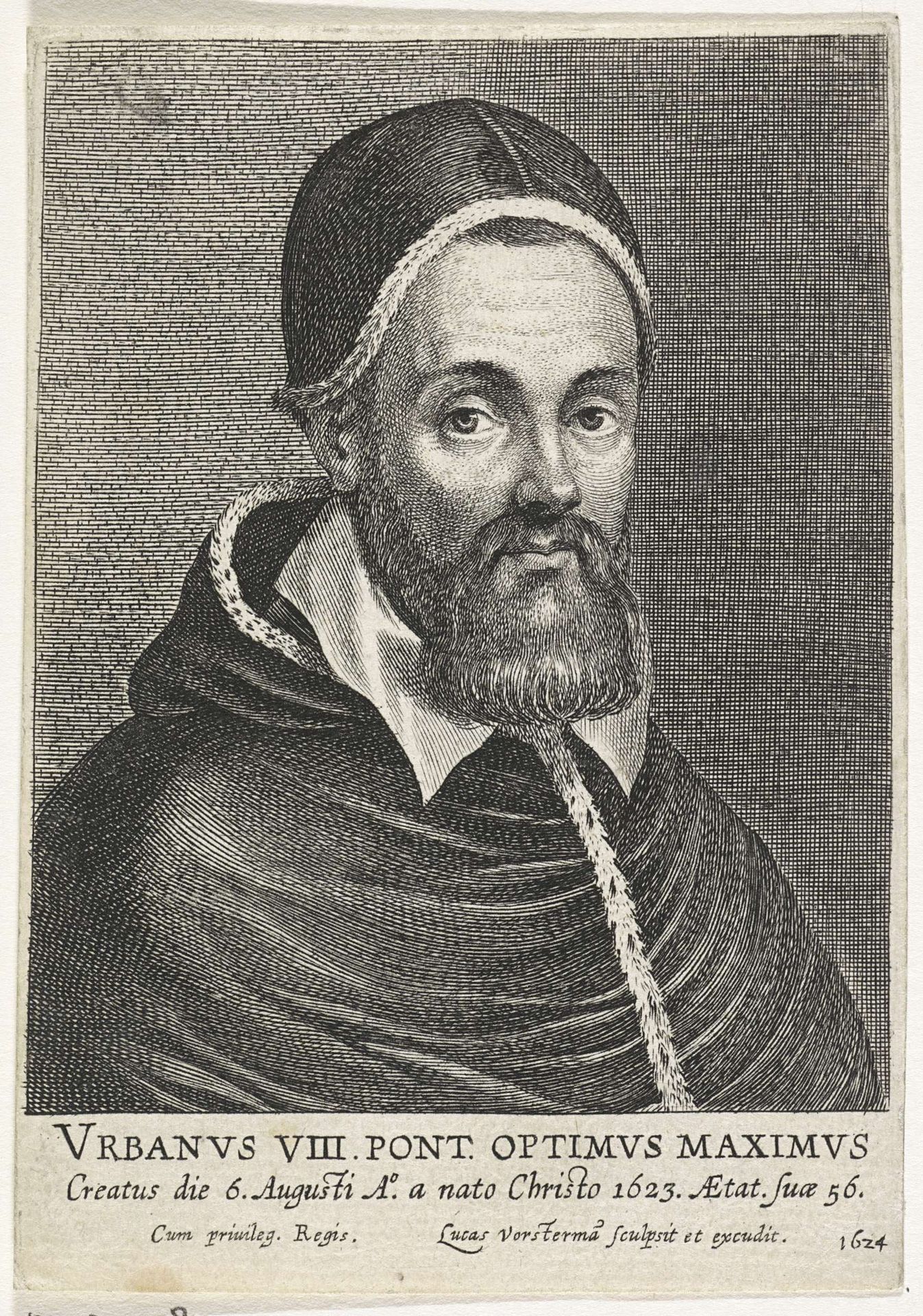 Portret van paus Urbanus VIII by Lucas Vorsterman I