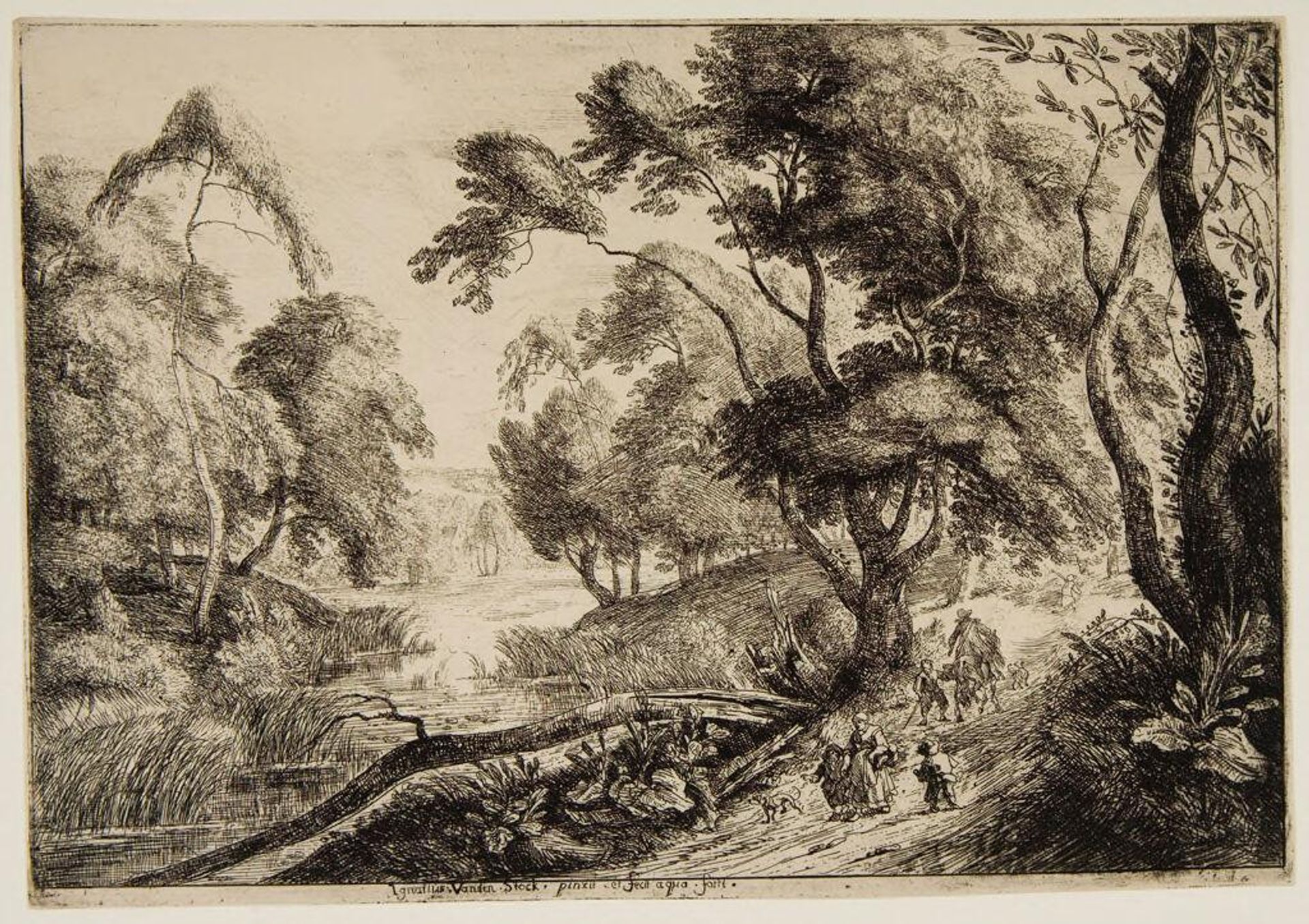 Landscape with Travelers in a Wood by Ignatius van den Stock