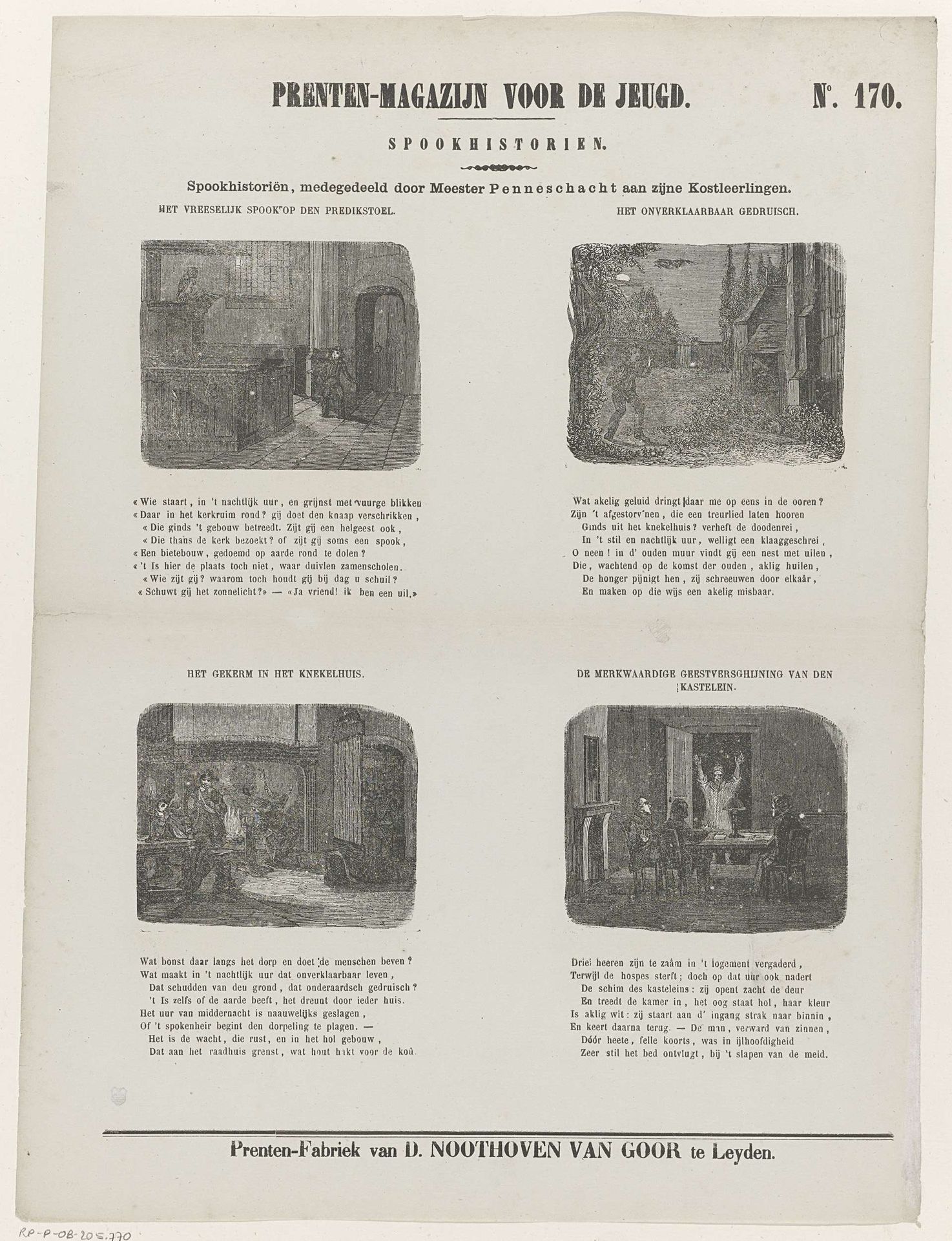 Spookhistoriën, medegedeeld door Meester Penneschacht aan zijne kostleerlingen by Dirk Noothoven van Goor