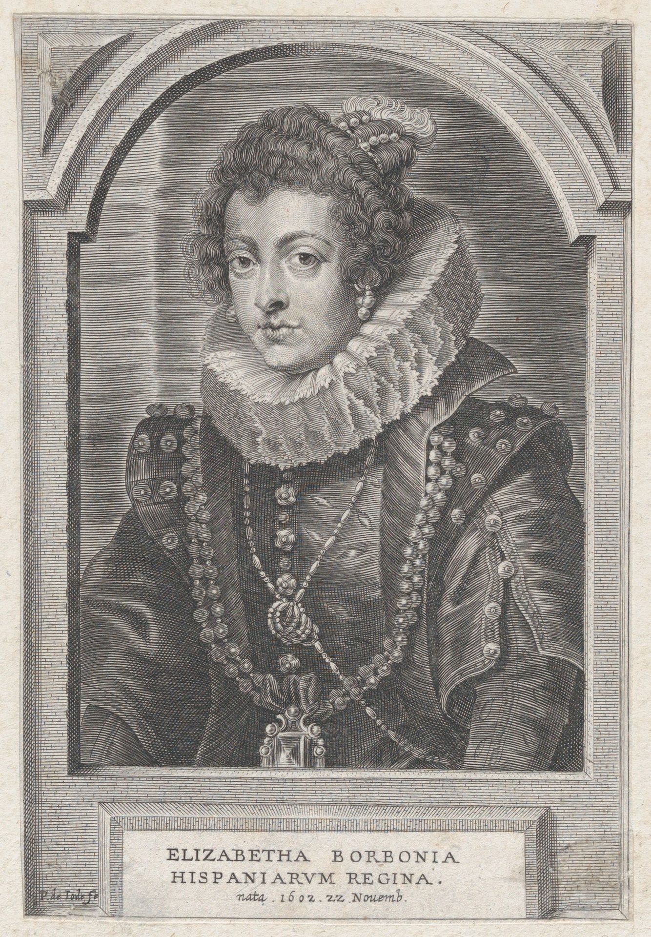 Portrait of Elisabeth of Bourbon, Queen of Spain by Pieter de Jode II