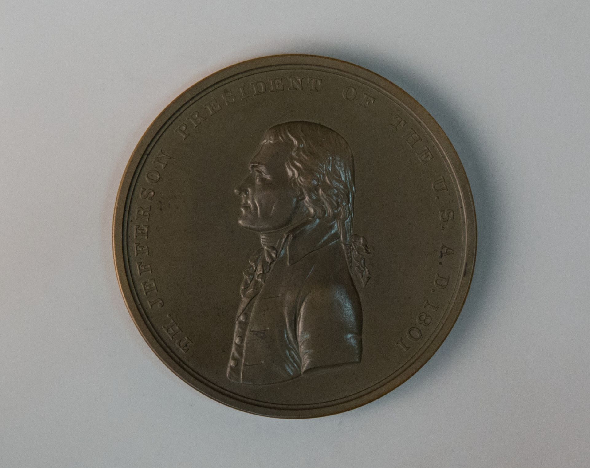 Inauguration Medal of Thomas Jefferson, Third President of the United States, 1801 by Johann Mathias Reich