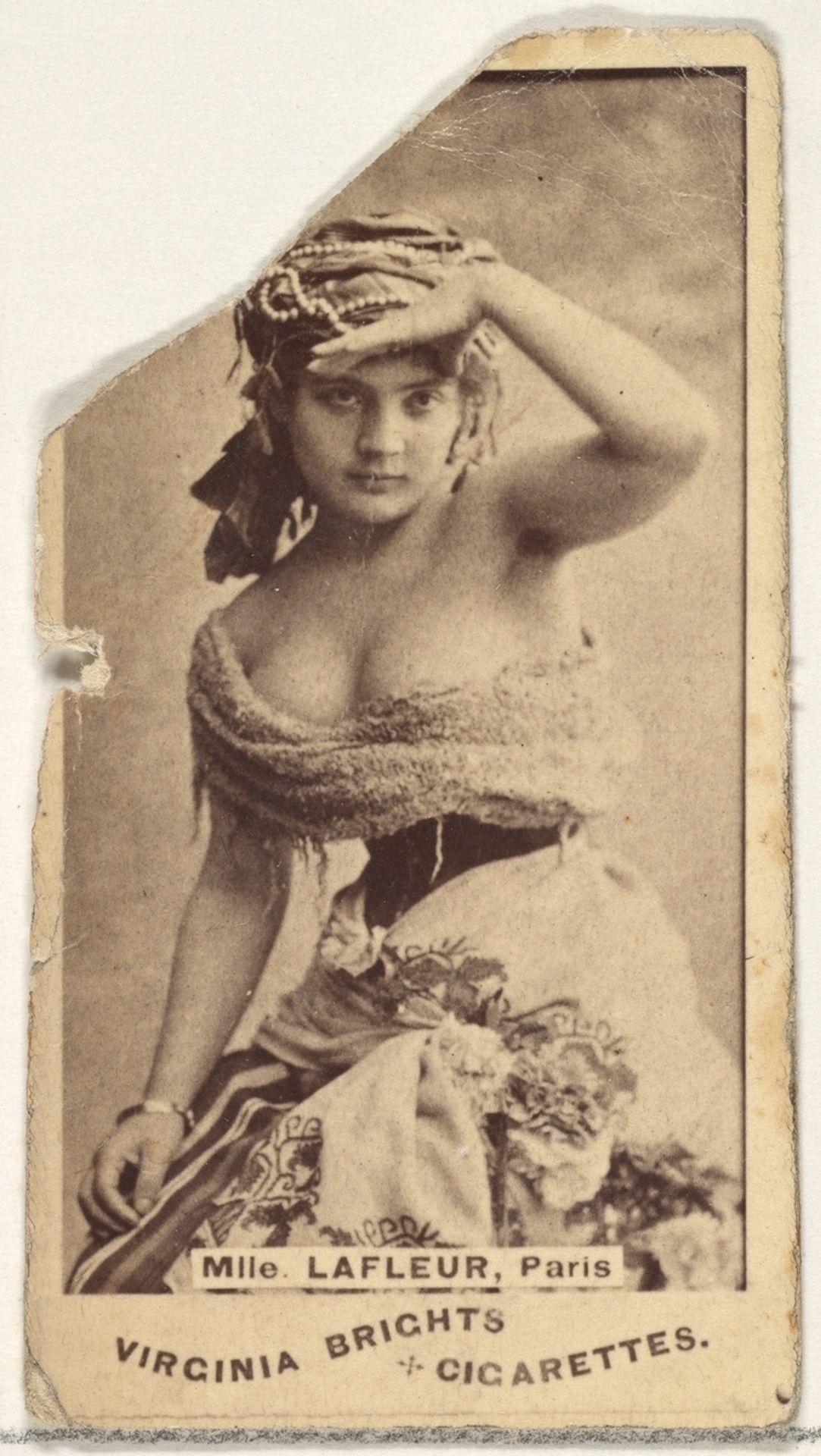 Mlle. Lafleur, Paris, from the Actors and Actresses series (N45, Type 1) for Virginia Brights Cigarettes by Allen & Ginter