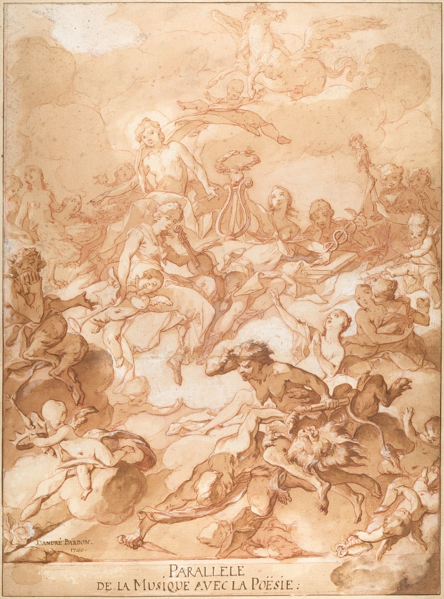 An Allegory Comparing Music and Poetry by Michel François Dandré-Bardon