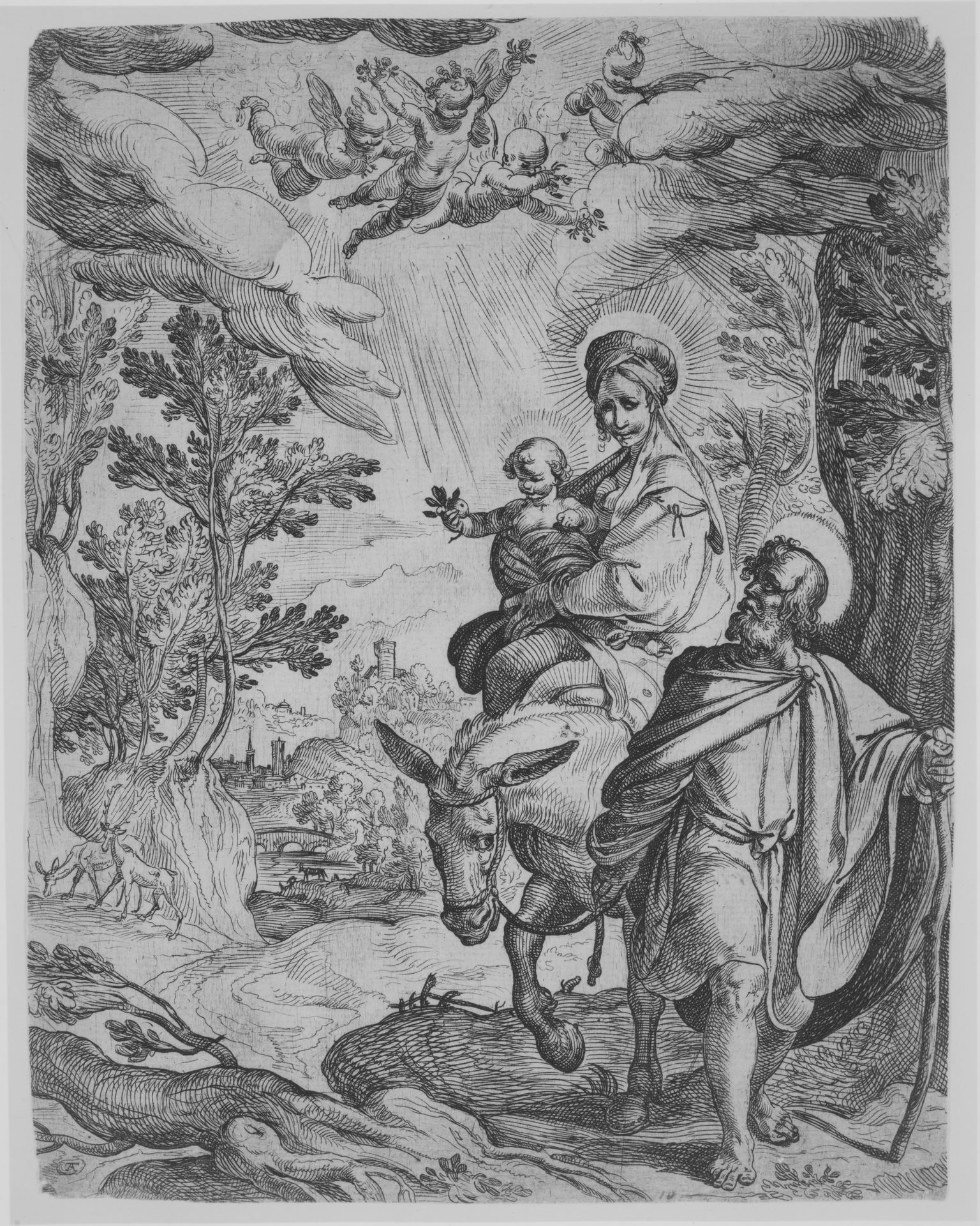 The Flight into Egypt by Antonio Tempesta