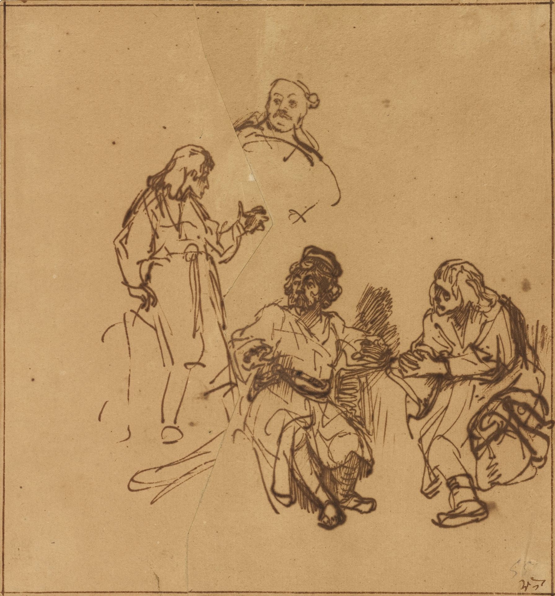 Joseph in Prison Interpreting the Dreams of Pharoah’s Baker and Butler by Rembrandt van Rijn