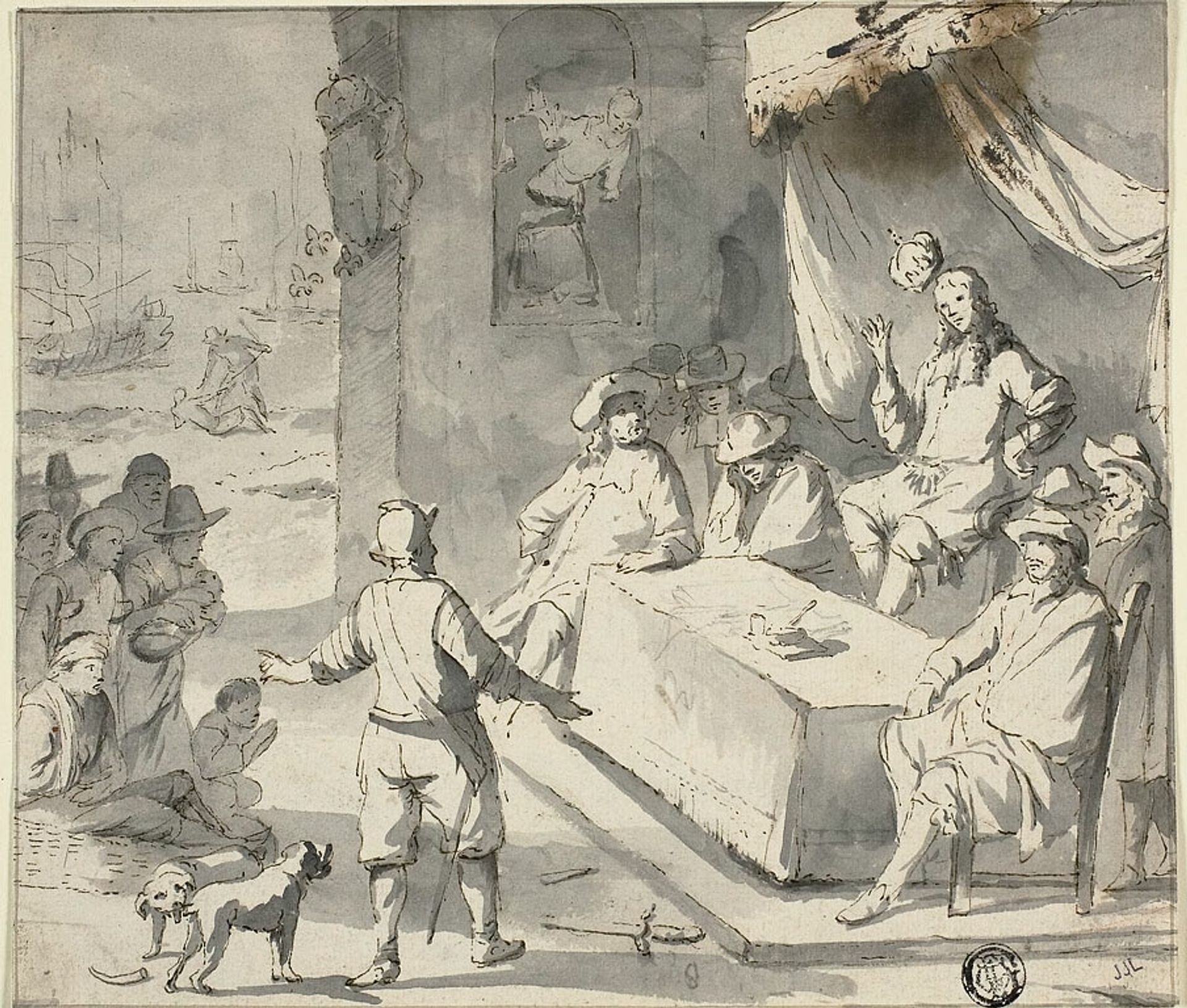 Scene from Dutch History: Supplicants before Ruler by Romeyn de Hooghe