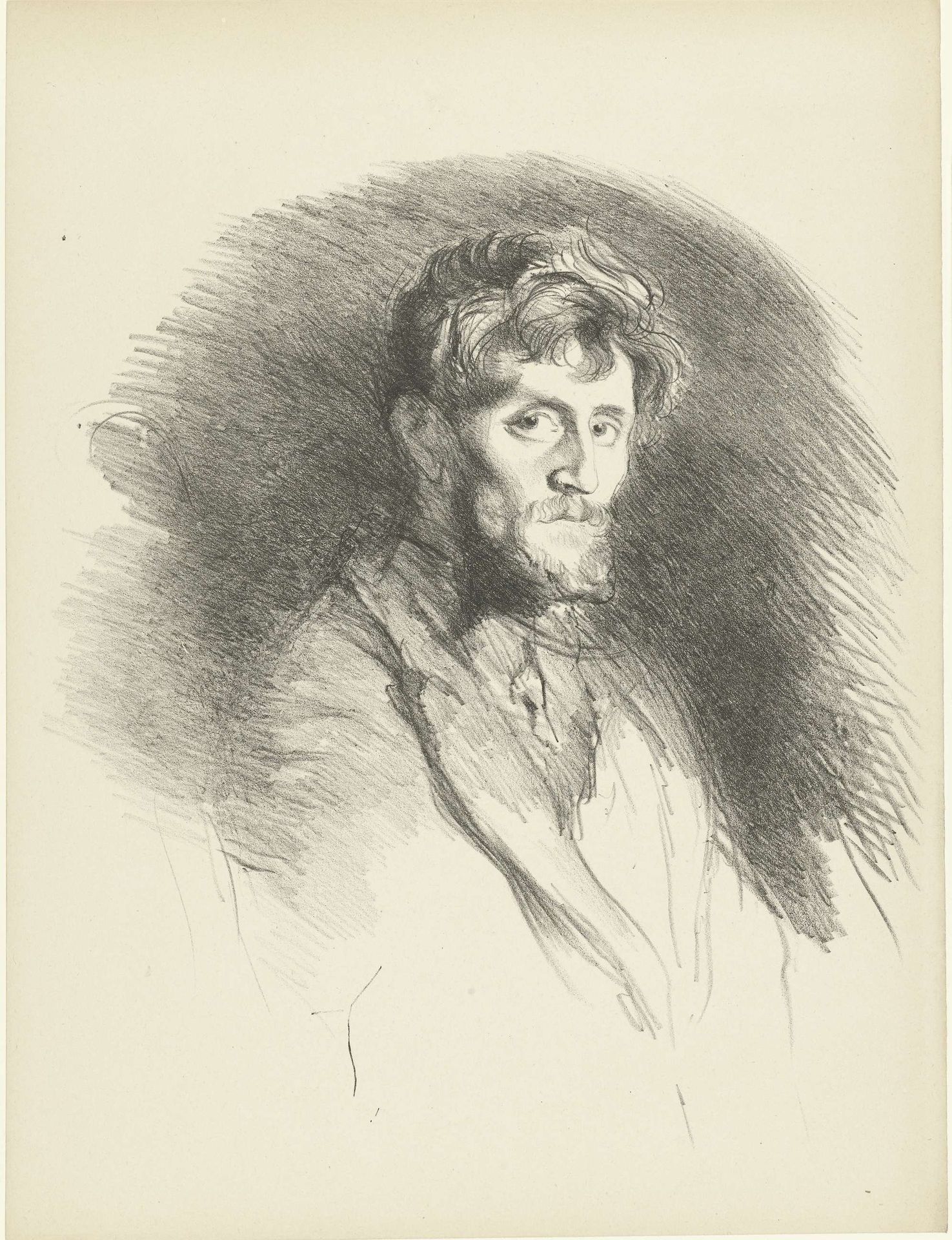 Portret van man met baard by Henri de Groux