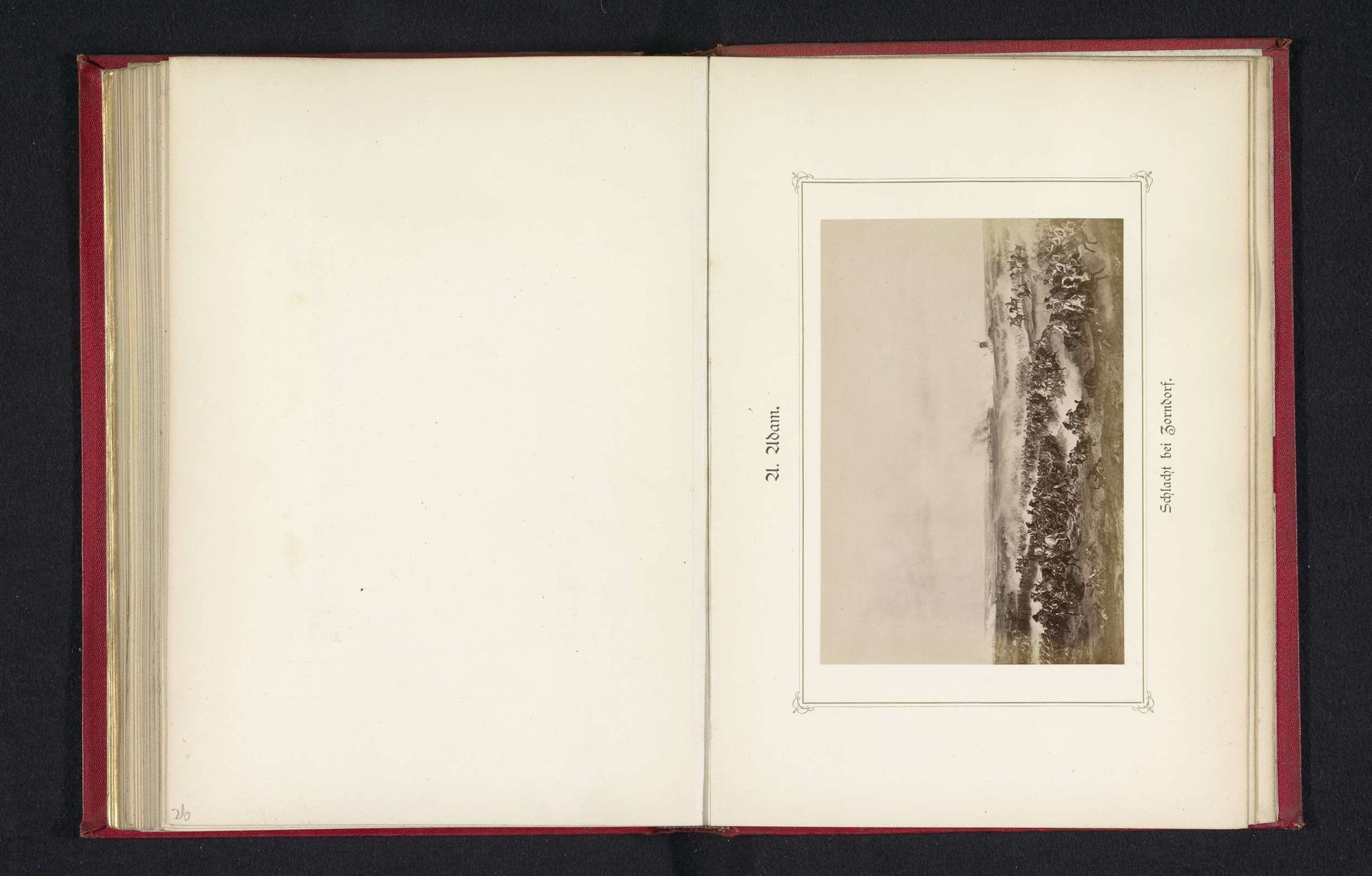Fotoreproductie van een schilderij, voorstellende Slag bij Zorndorff by Anonymous