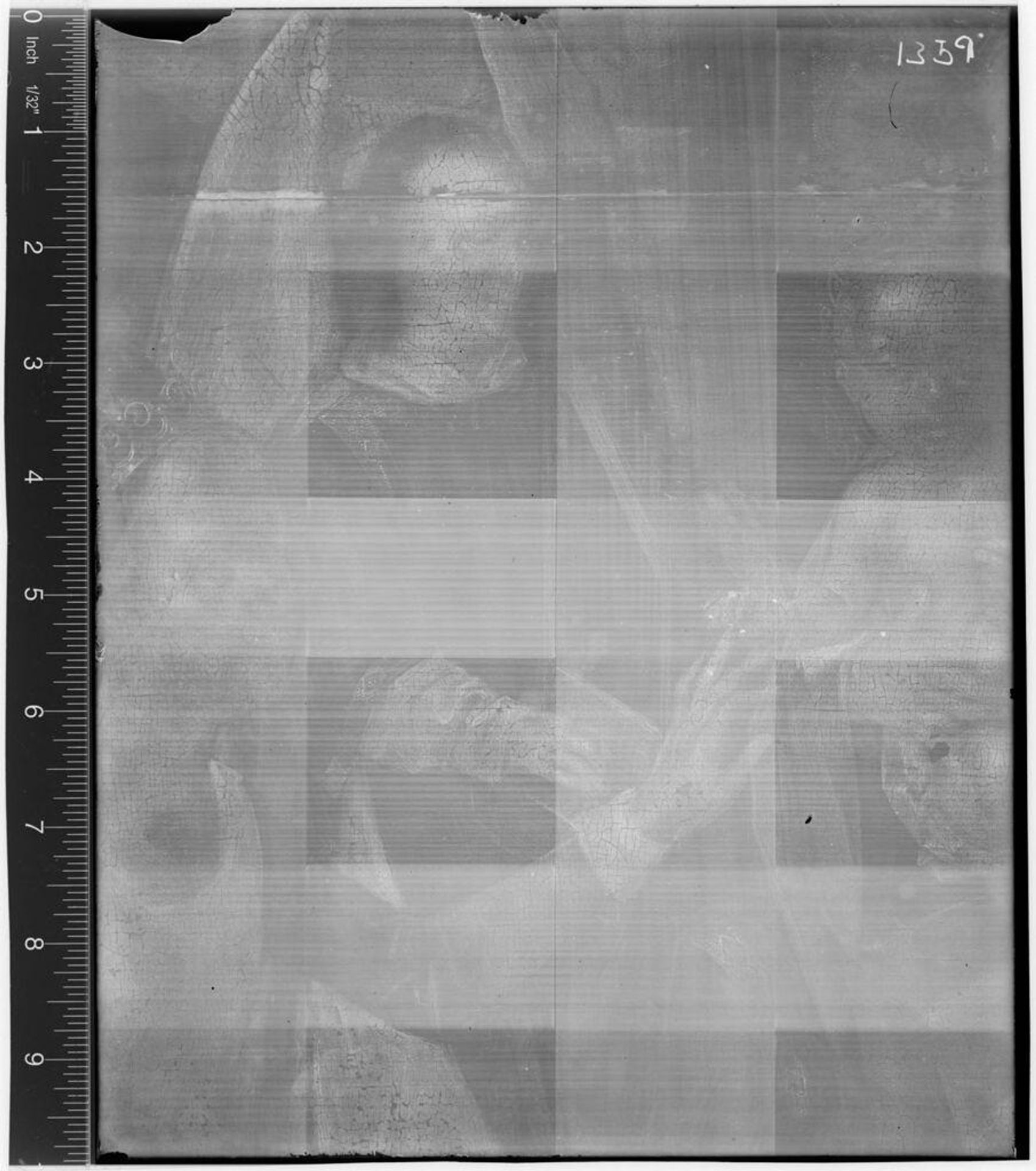 X-radiograph(s) of "Betrothal of St. Catherine" by Artist of original: (?) Hans Memling
