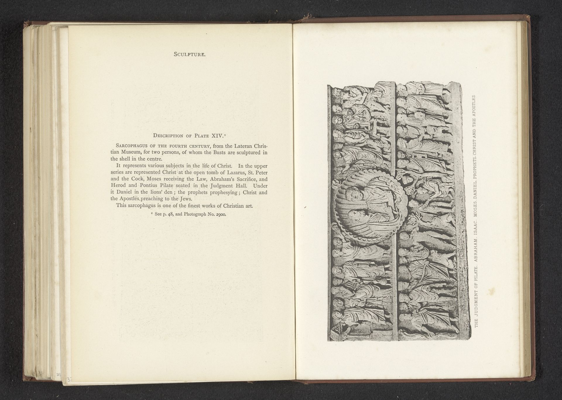 Reliëf van een sarcofaag, voorstellend het oordeel van Pontius Pilatus by Anonymous