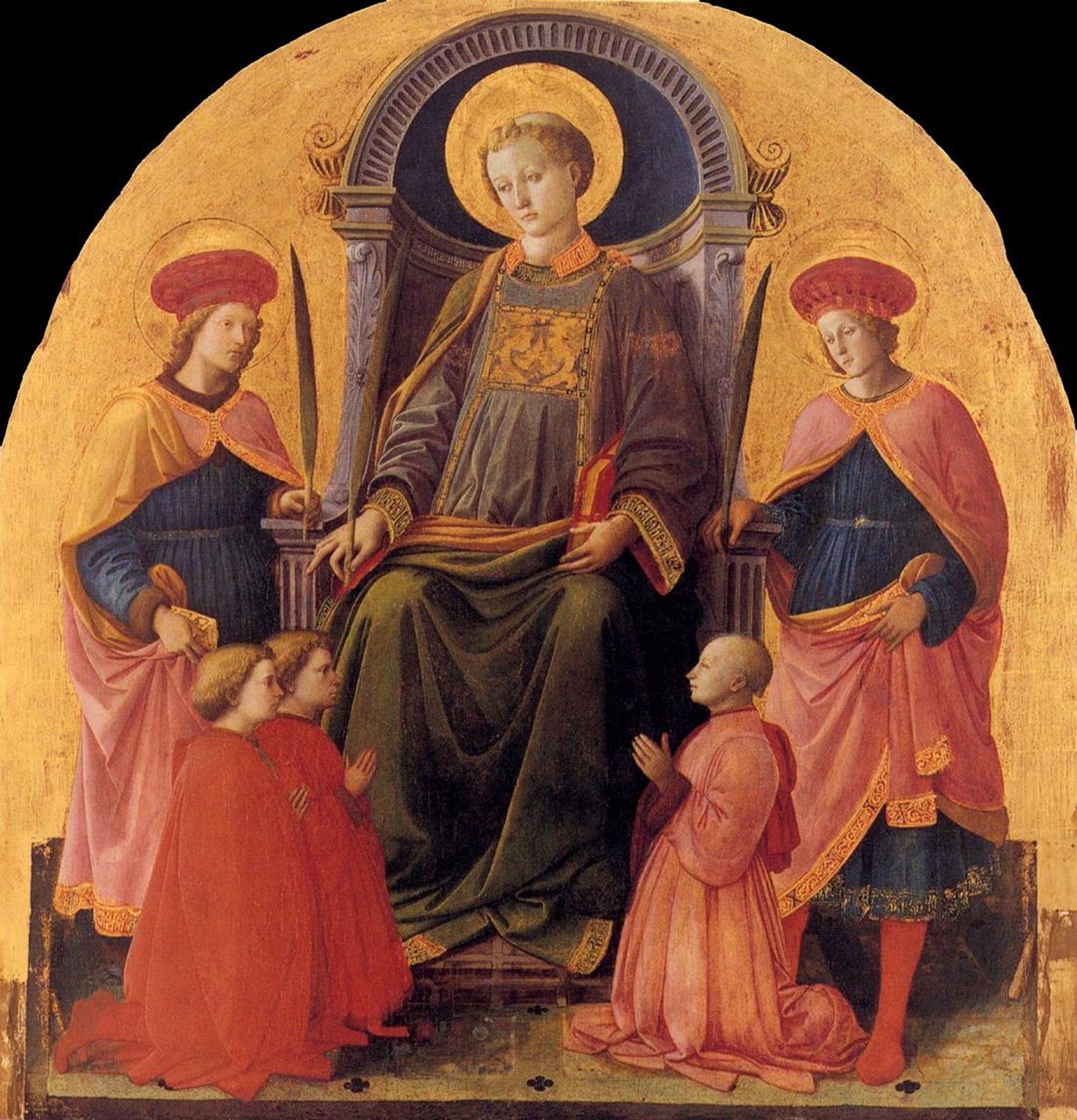 St. Lawrence Enthroned with Saints and Donors by Filippo Lippi