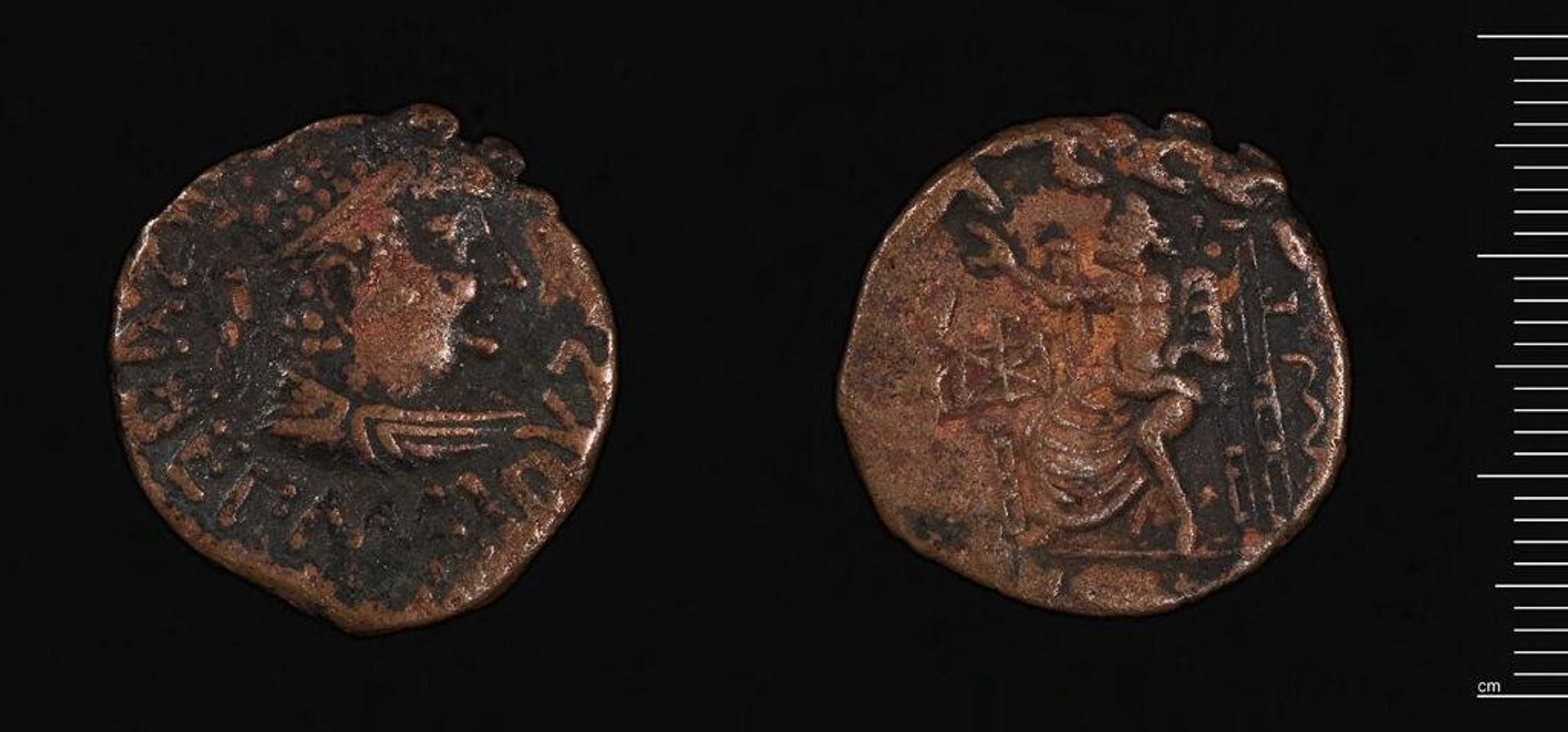 Posthumous Indian standard quadruple of Hermaios of Baktria by Hermaios