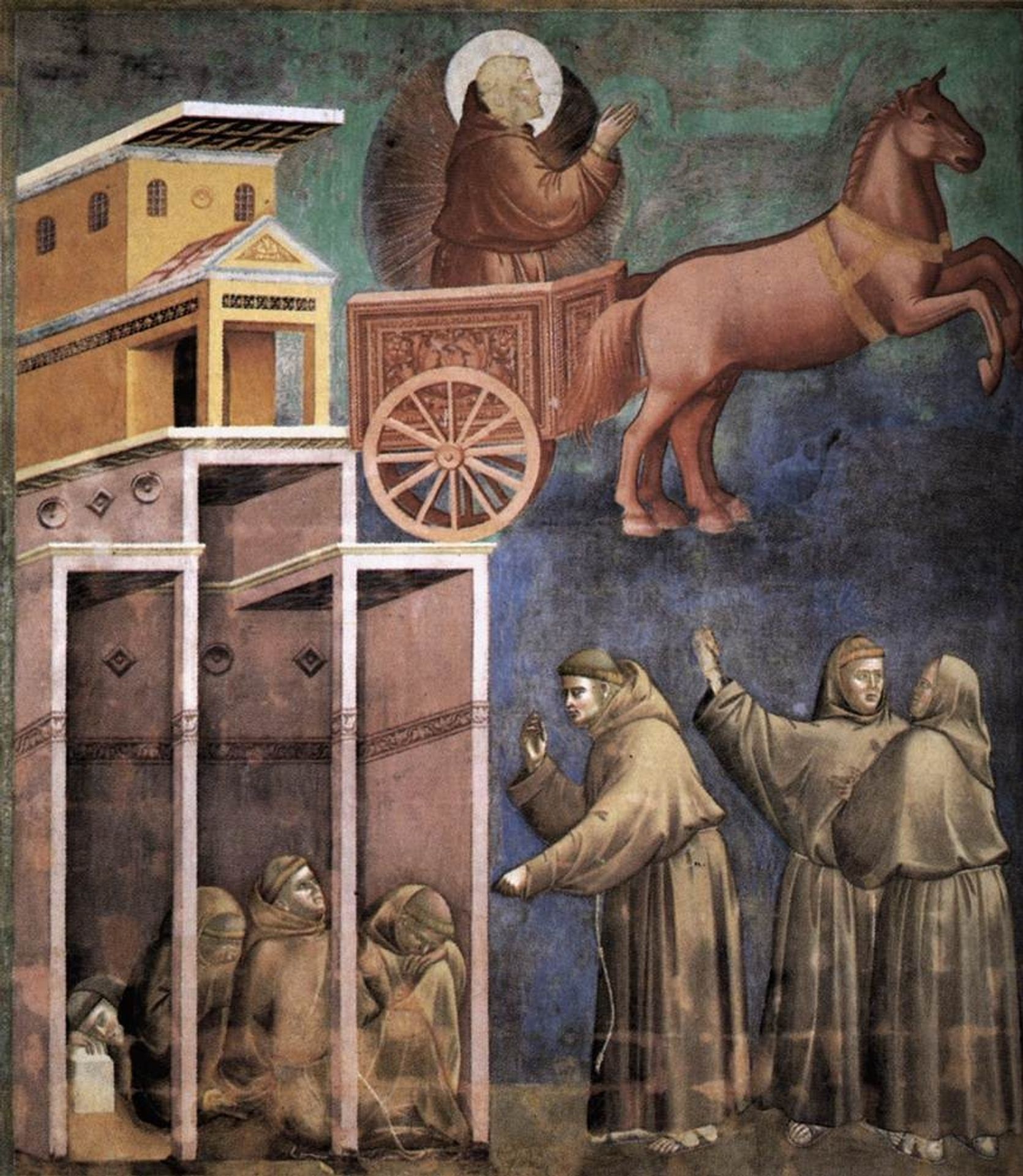 Vision of the Flaming Chariot by Giotto