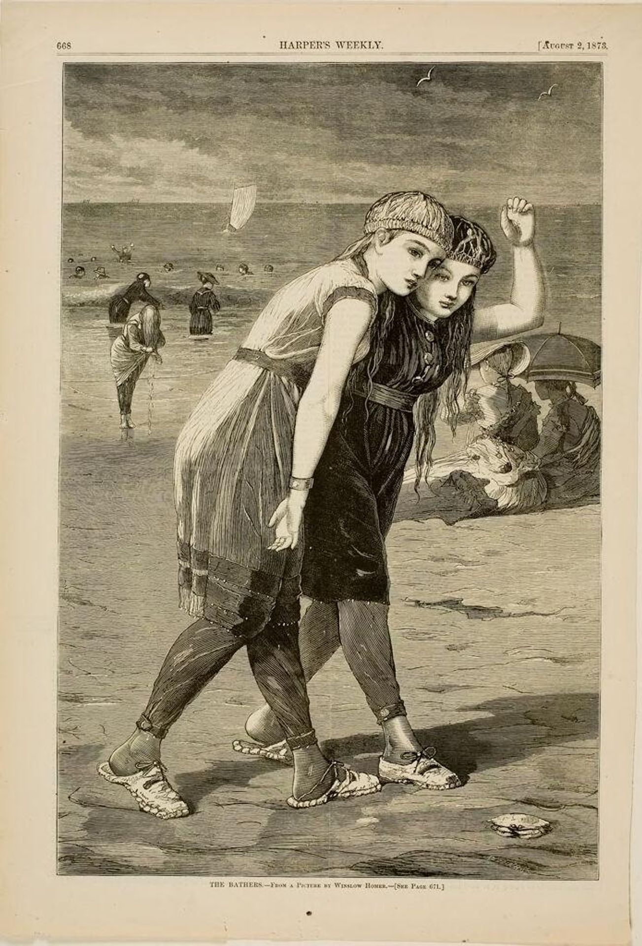 Bathers by Designed by Winslow Homer