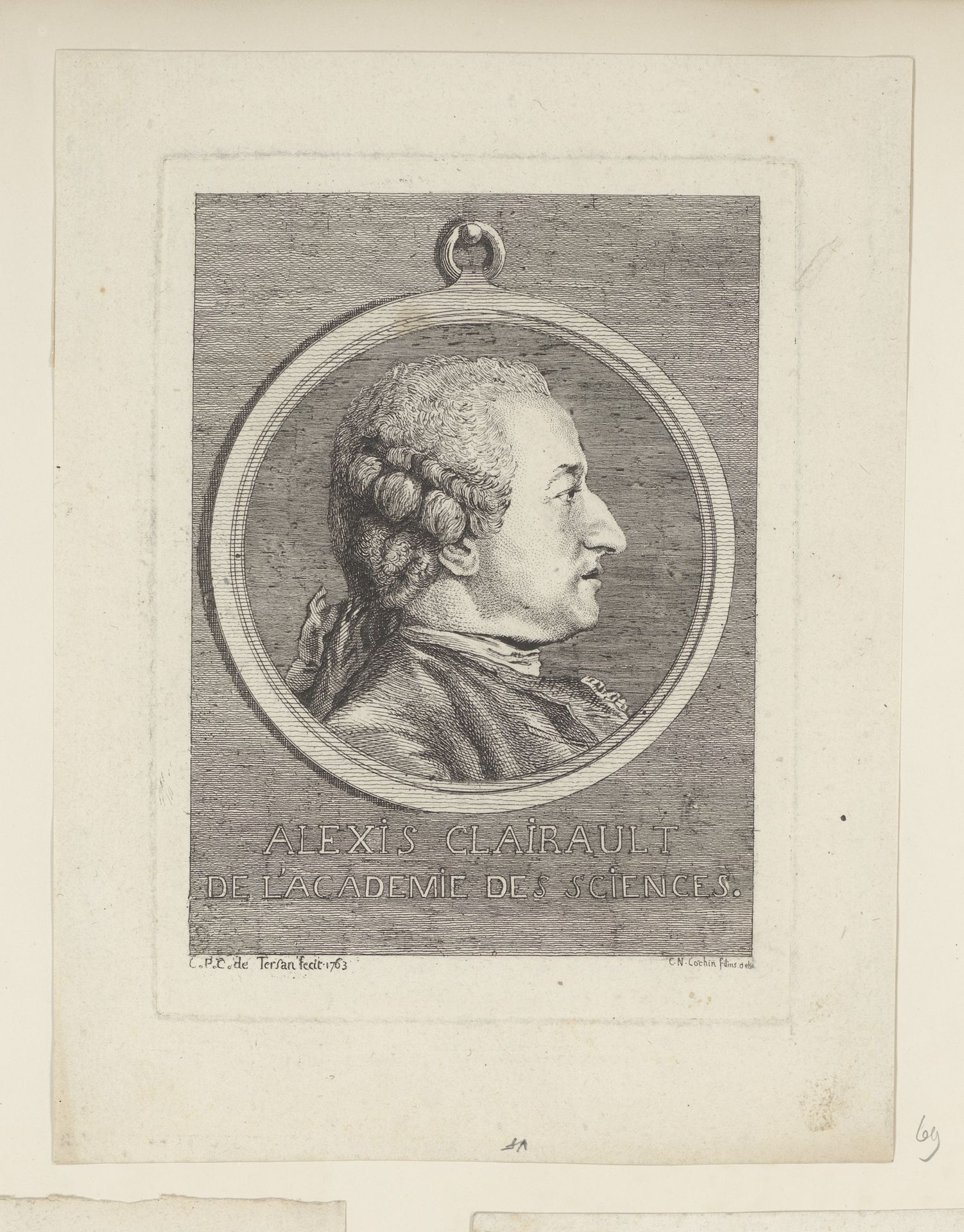 Portret van Alexis-Claude Clairault by Charles Philippe Campion de Tersan